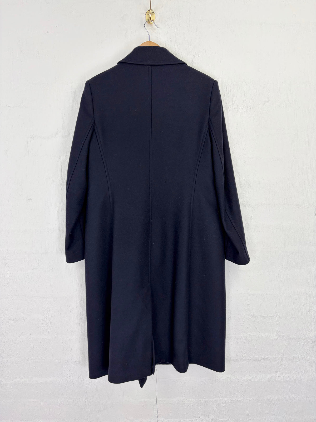 Allora Deep Blue Wool & Cashmere Blend Trench Coat - AU12