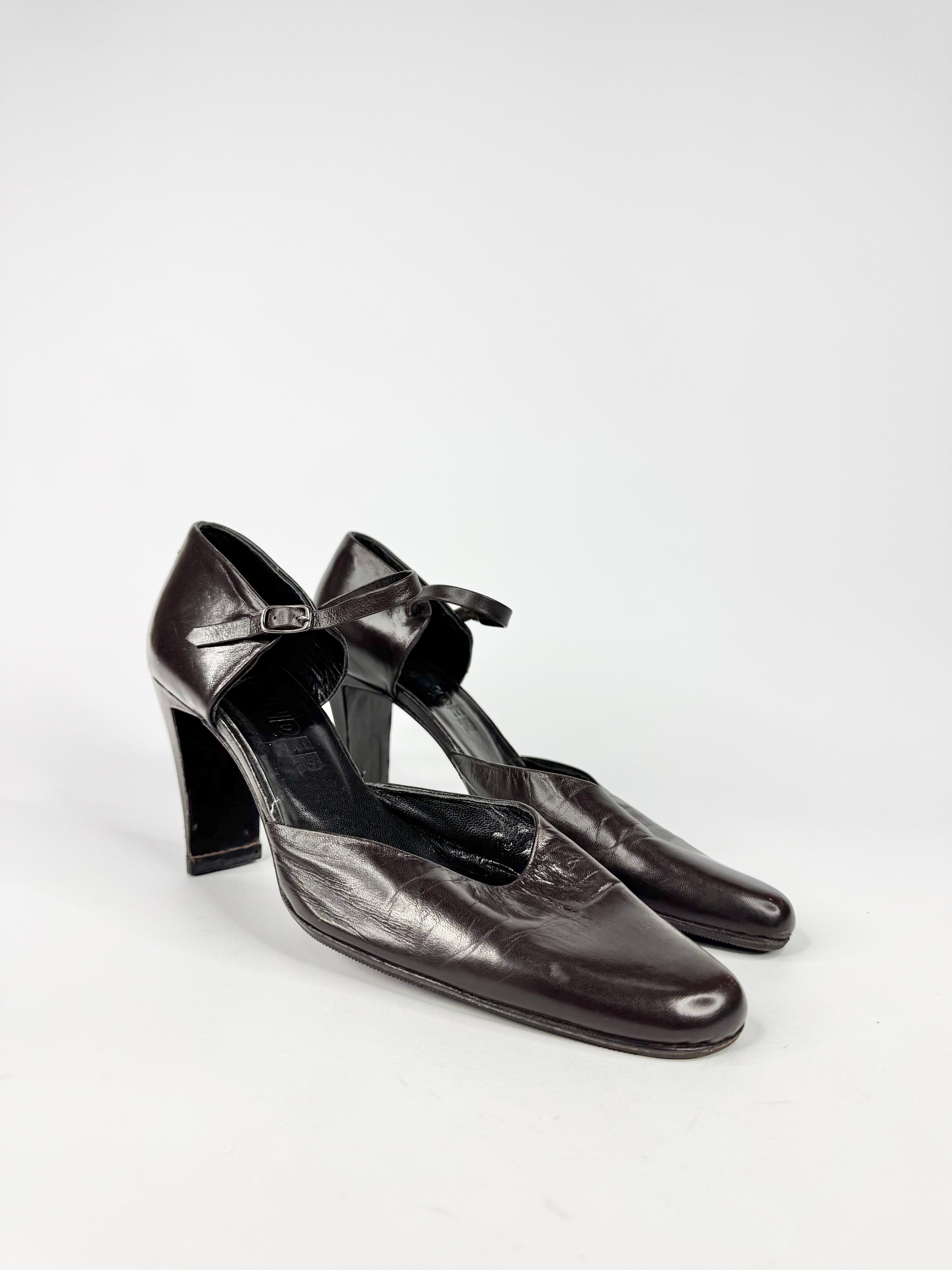 Jil Sander Penny Brown Pointed Toe Pumps - EU37.5