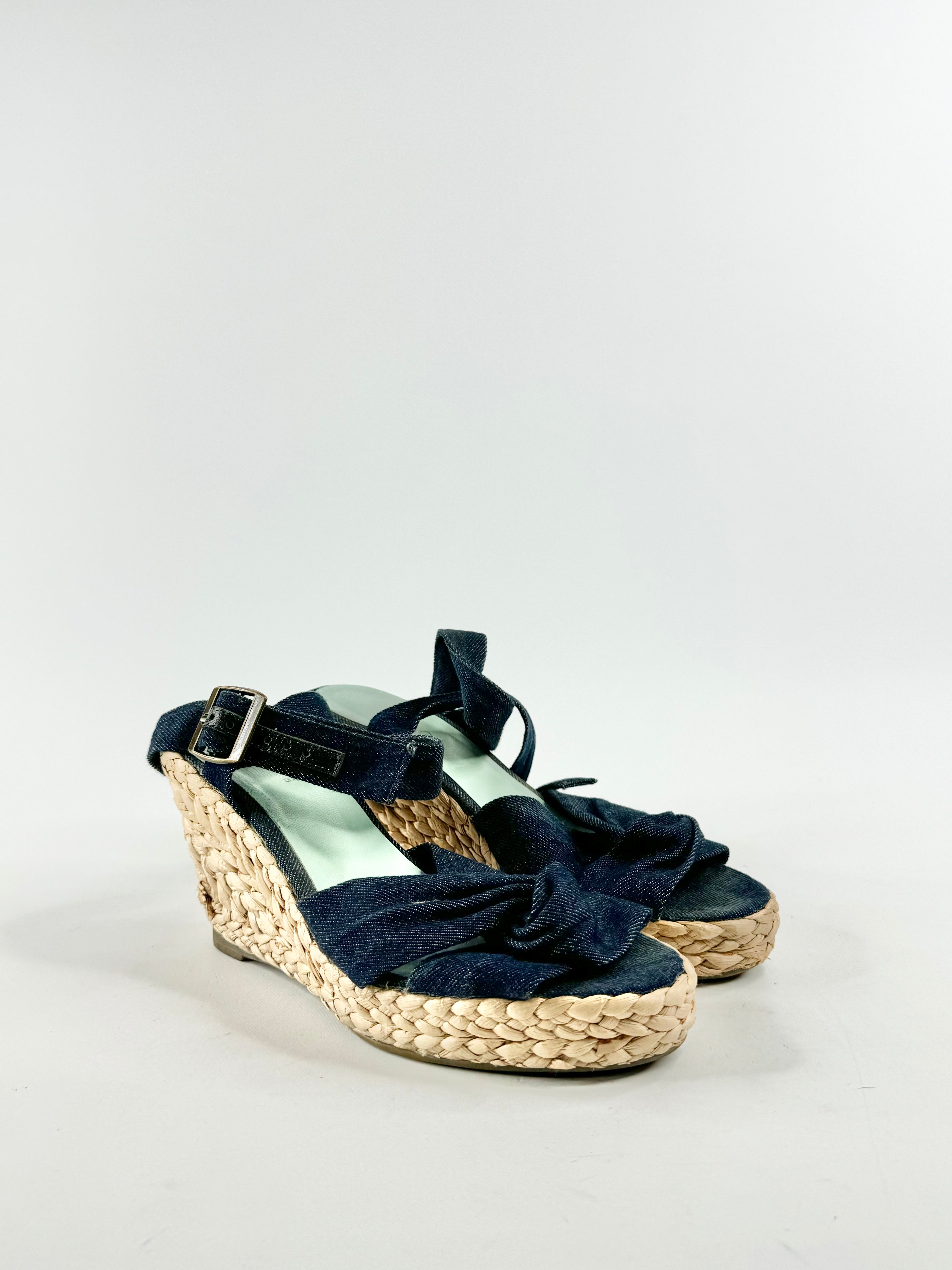 Sambag Denim Espadrille Wedges - EU38