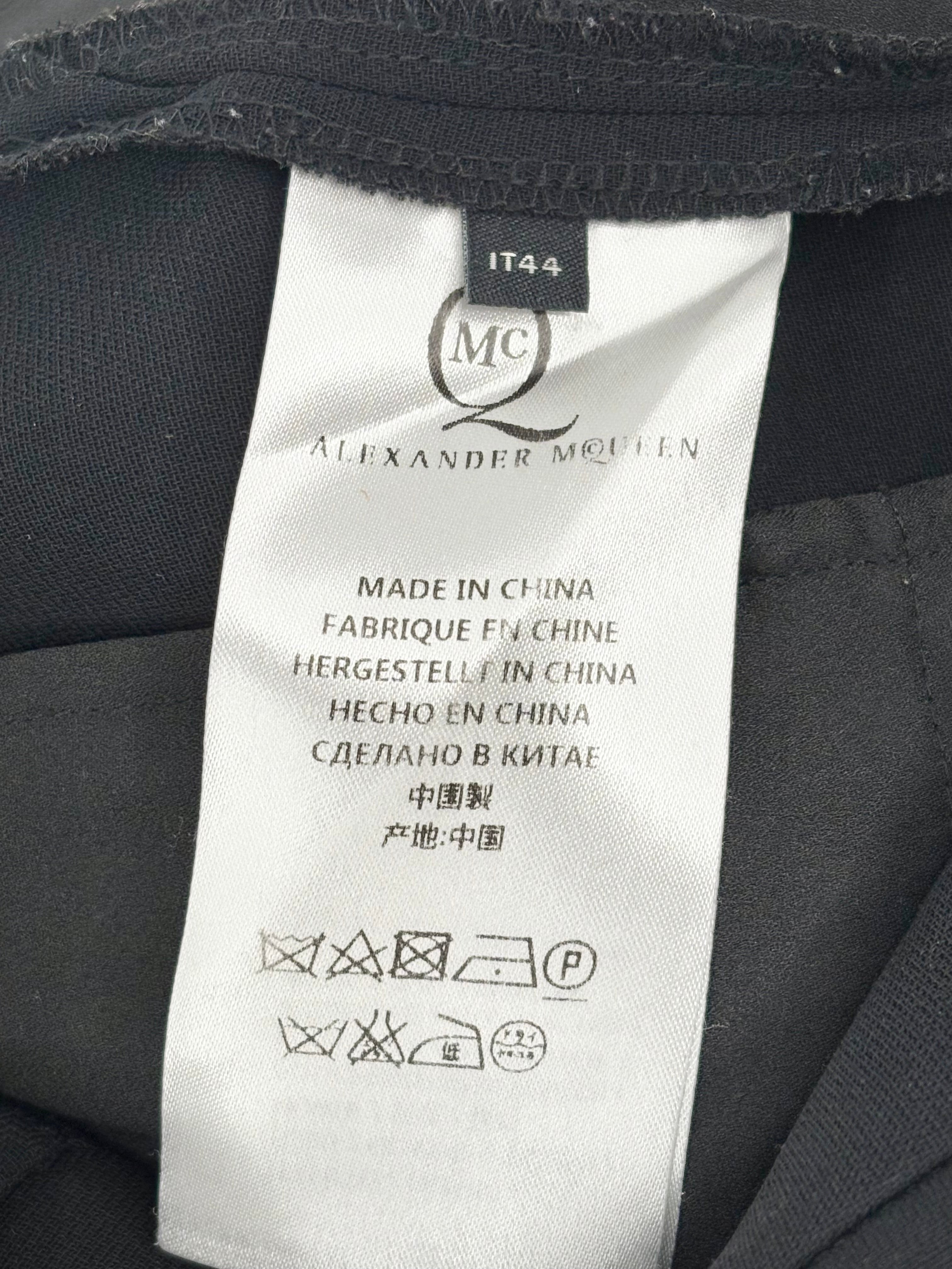 McQ Alexander McQueen Black Pleat Wide-Leg 3/4 Pant - AU10/12