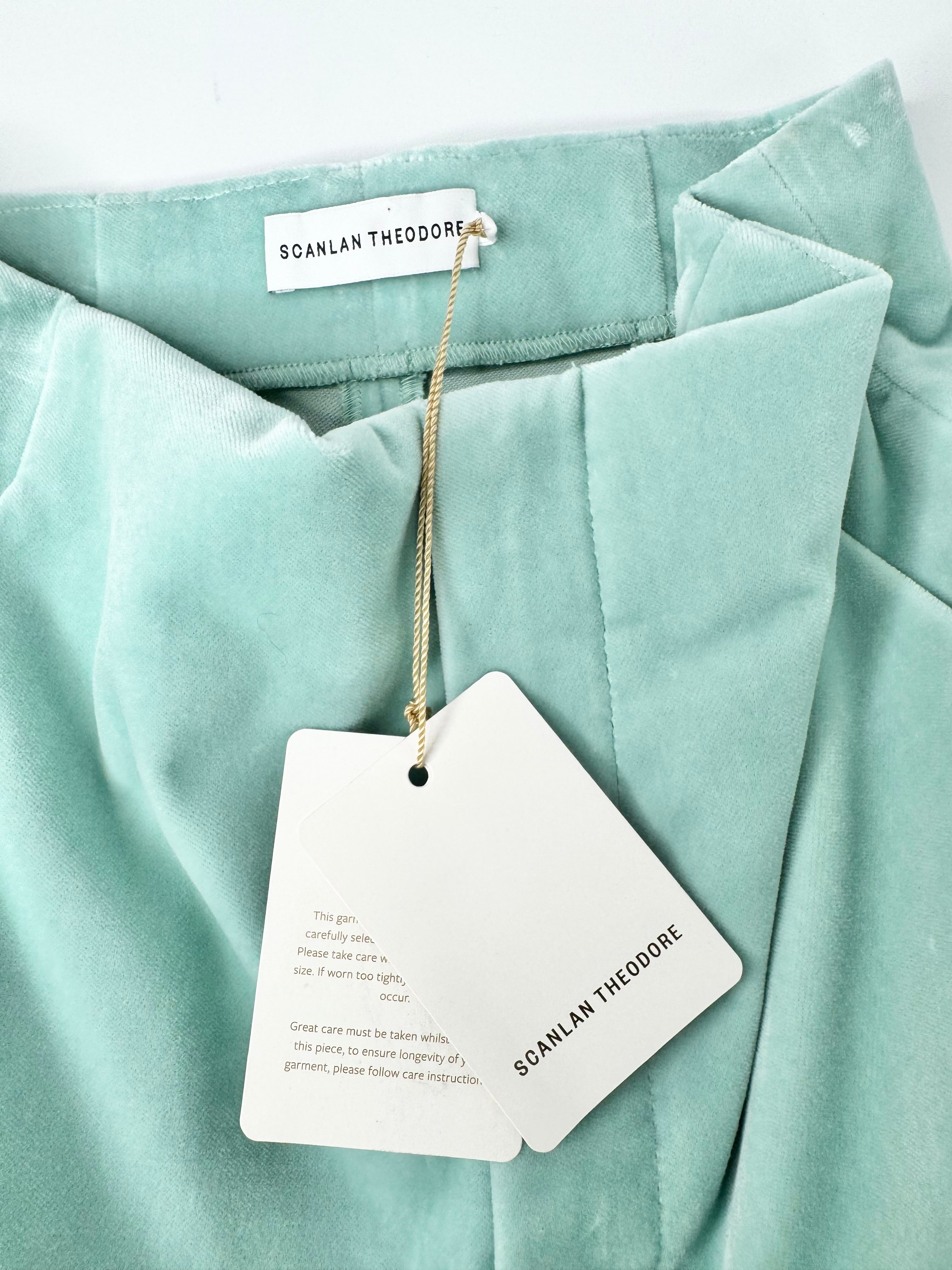 MFW Scanlan Theodore Mint Velvet Slacks NWT - AU6