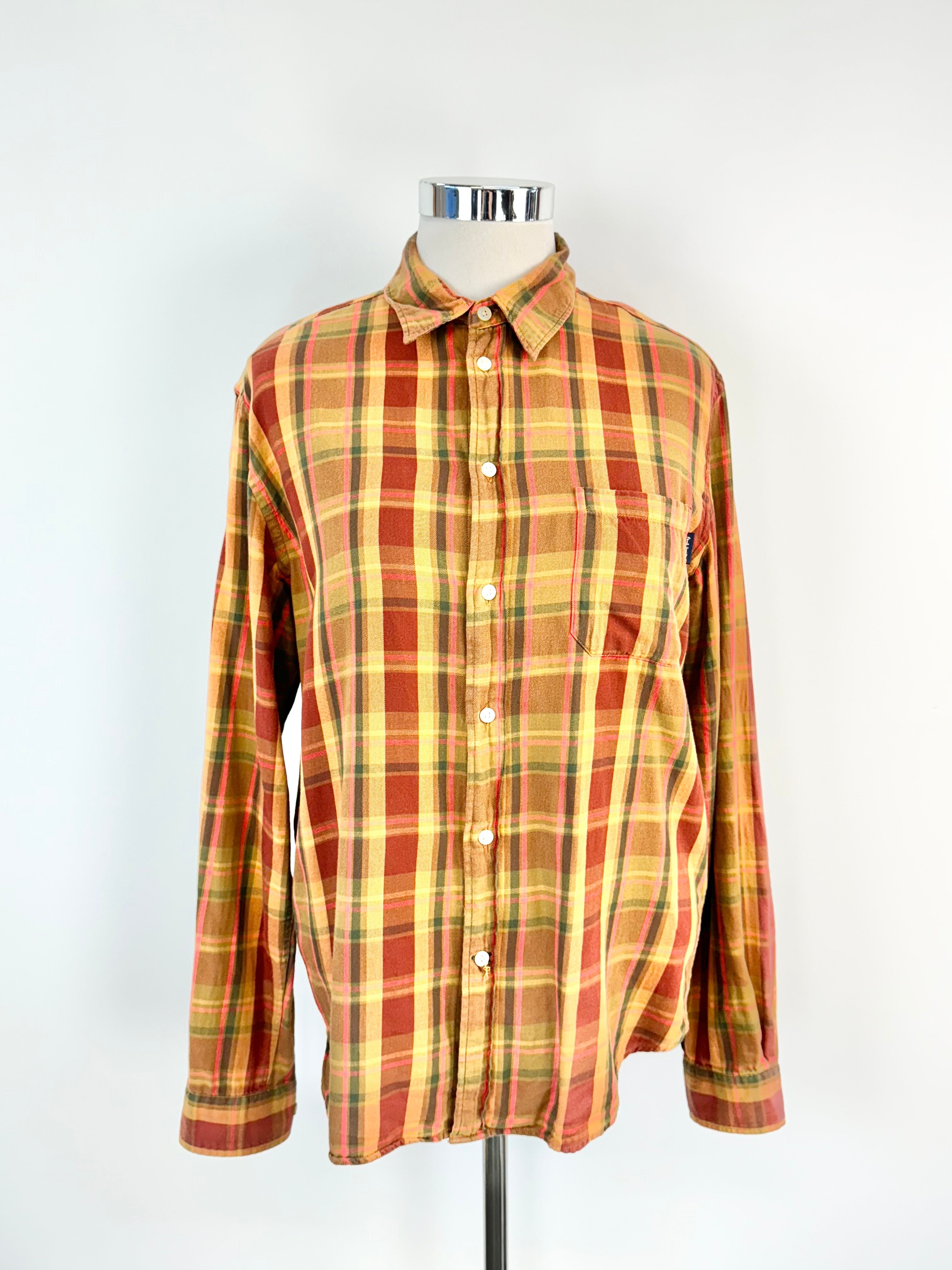 Paul Smith Rust Plaid Shirt - XL