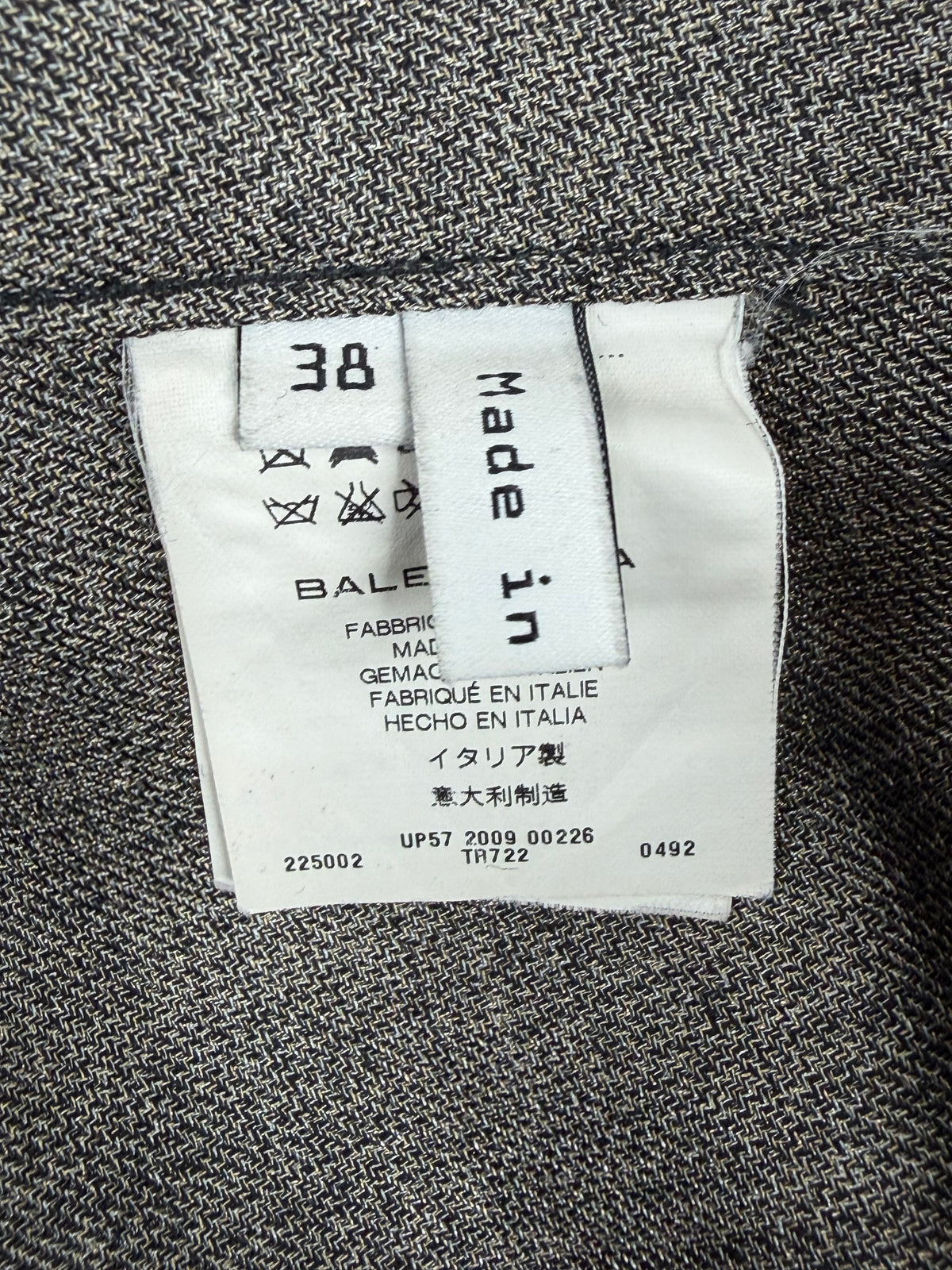 Balenciaga Metallic Grey Wool Blend Slacks - AU8/10