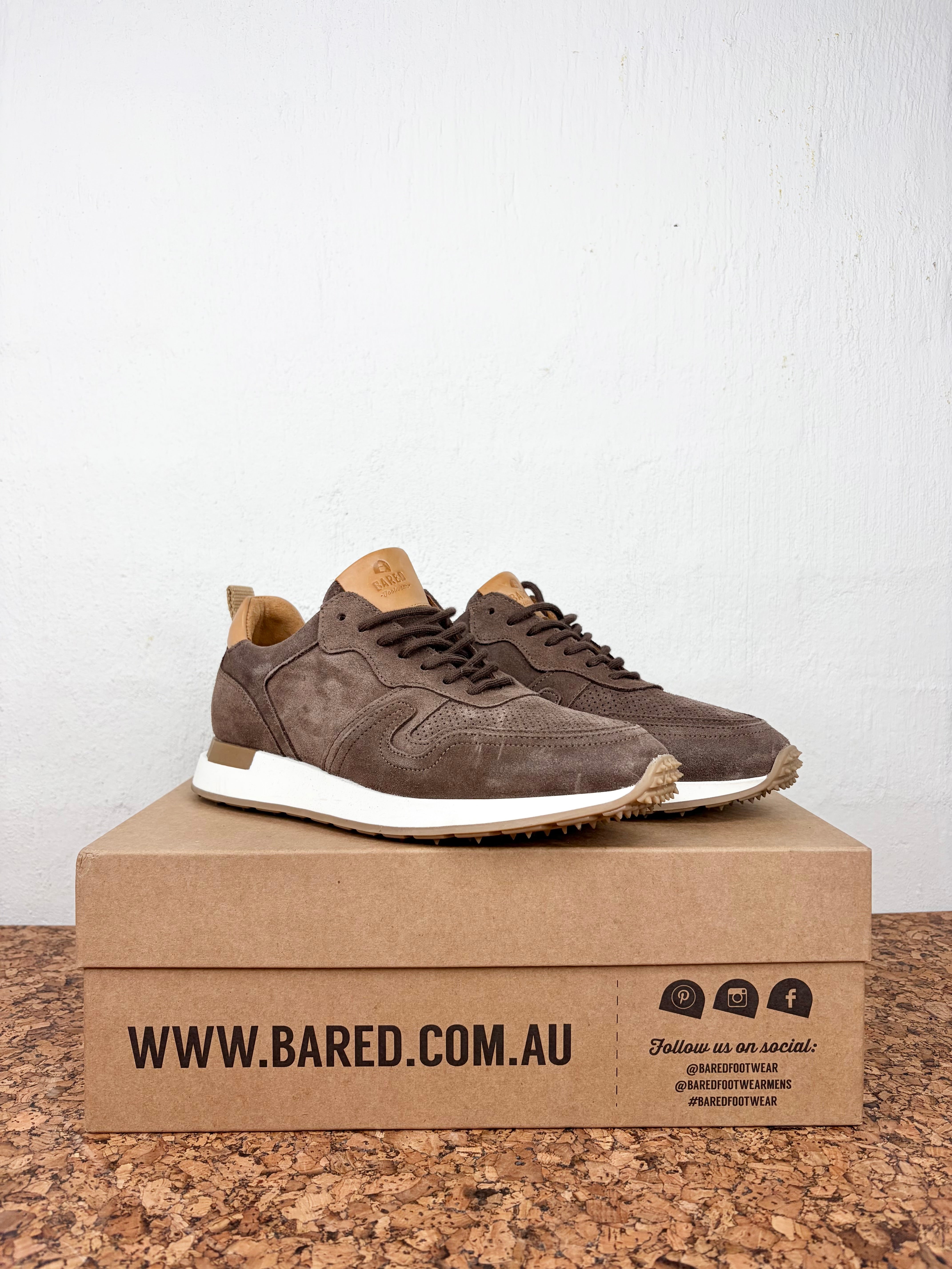 Bared 'Actinium' Chocolate Suede Sneaker - EU40