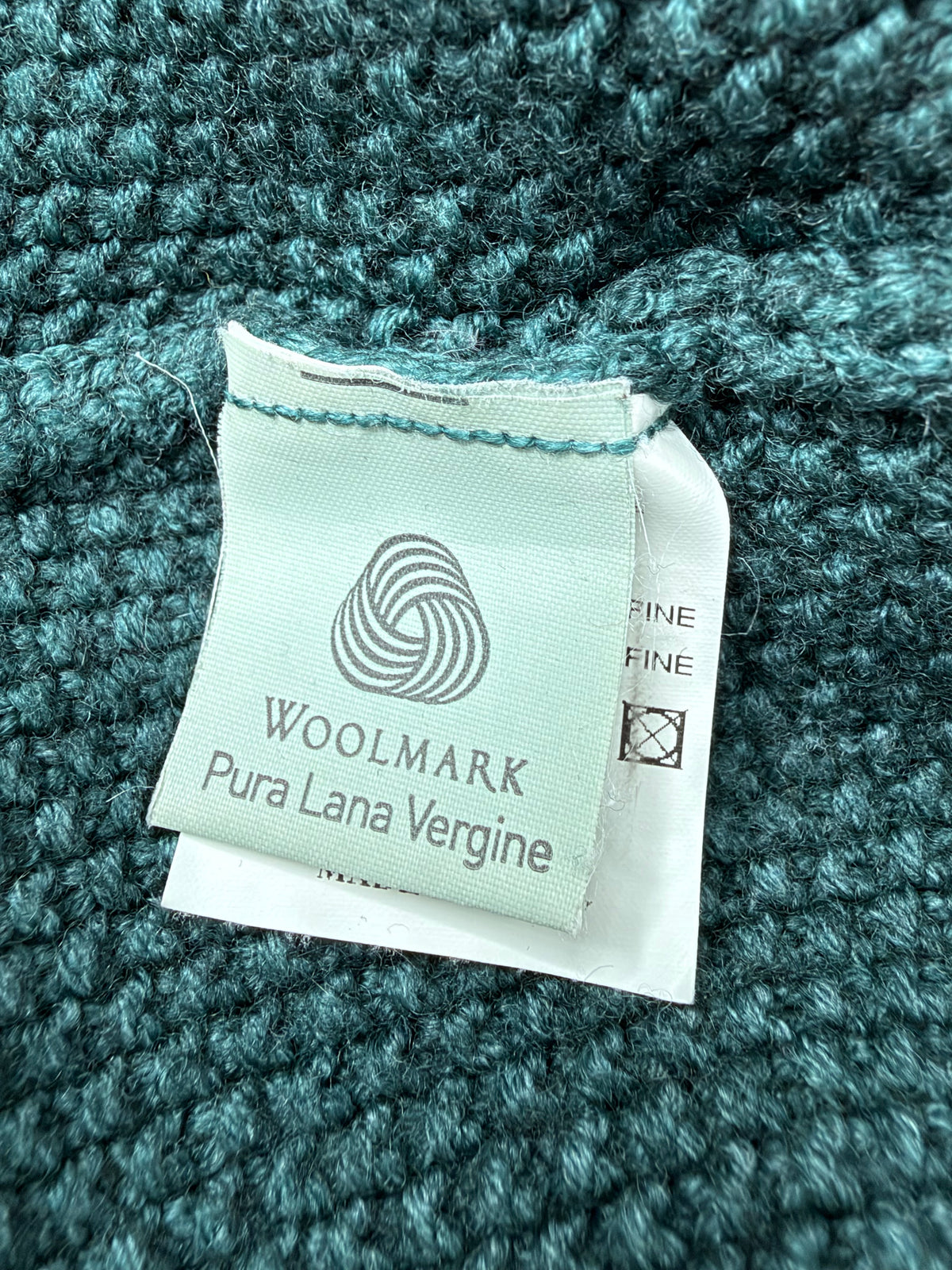 Ferrante Pine Green Wool Fisherman Sweater - S