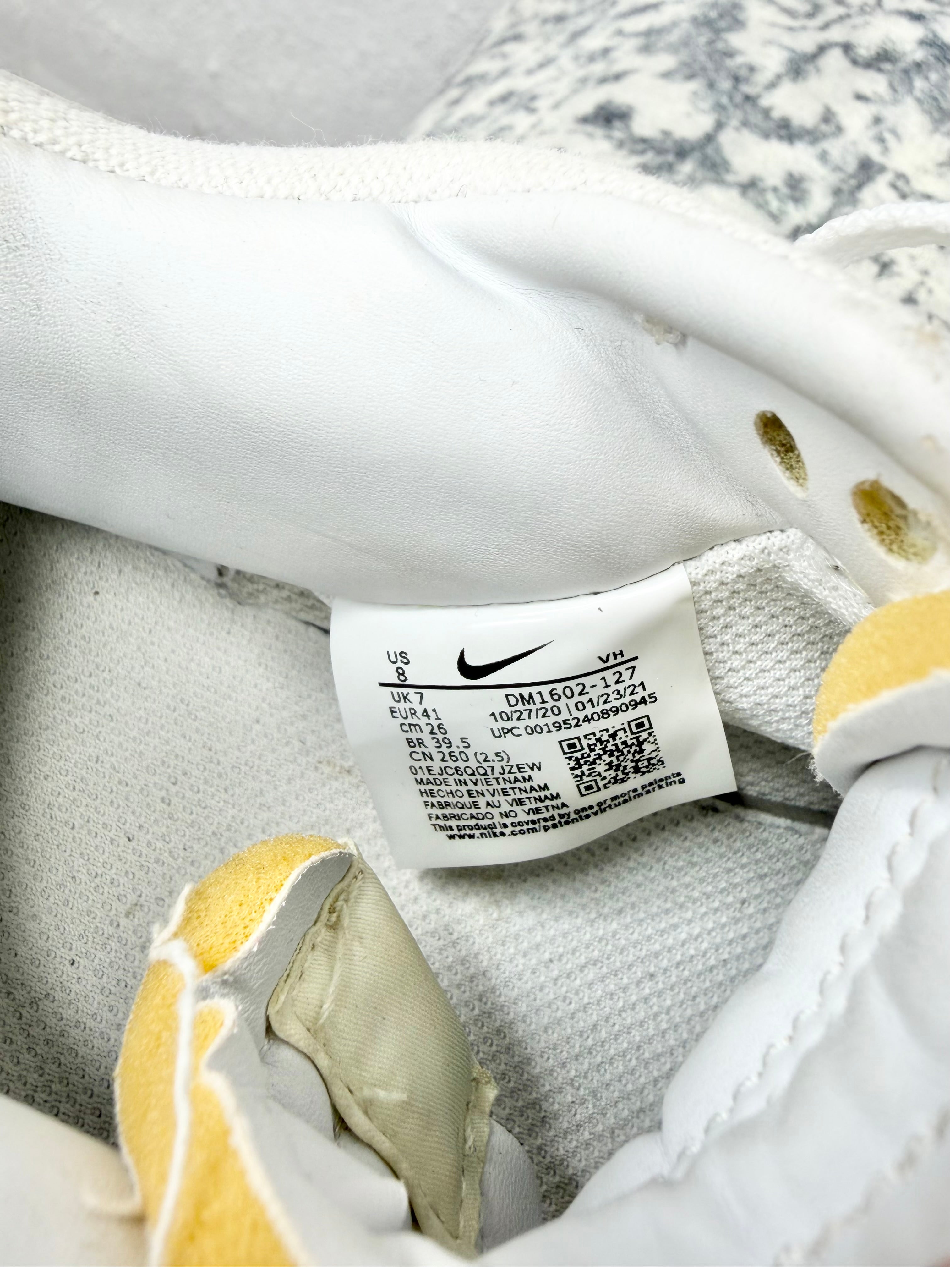 Off-White x Nike Dunk Low "01 OF 50" Tripe White Sneakers - EU41
