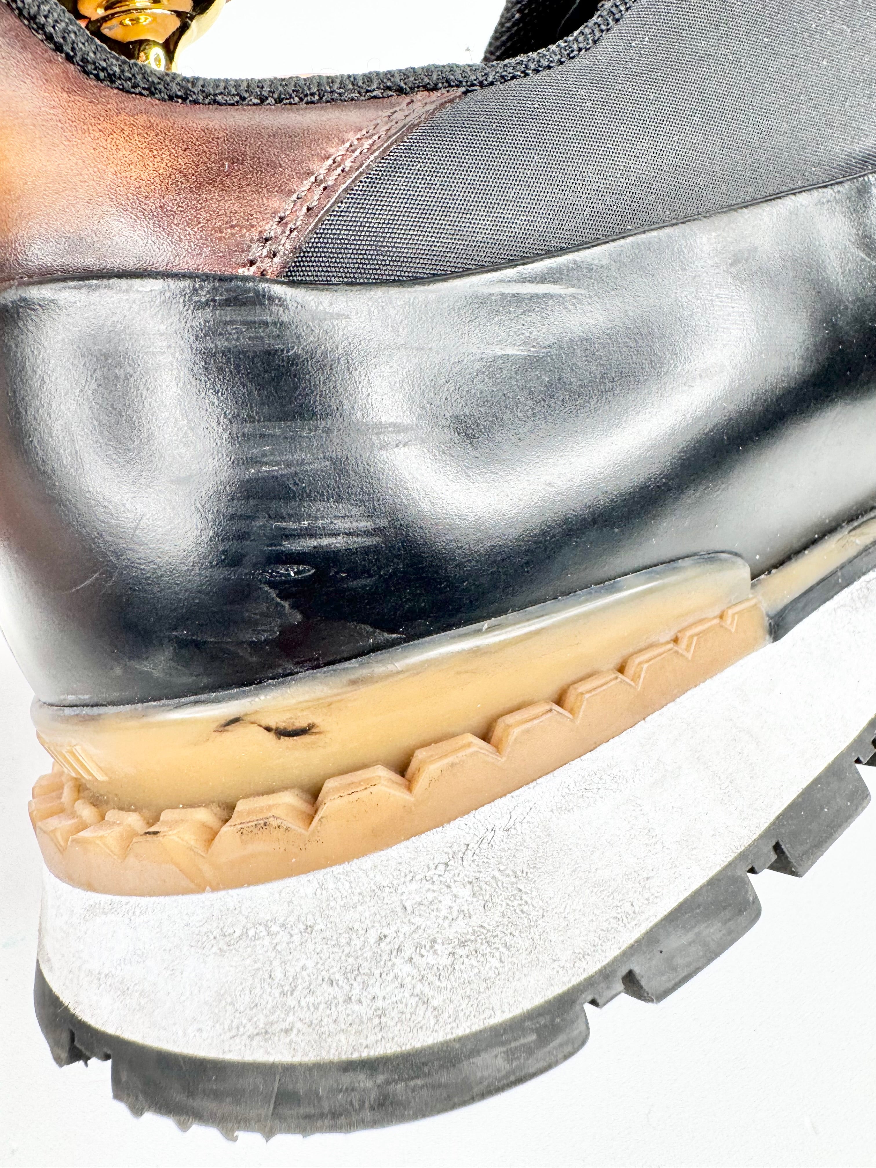 Berluti Black 'Fast Track' Leather Sneakers - EU43.5