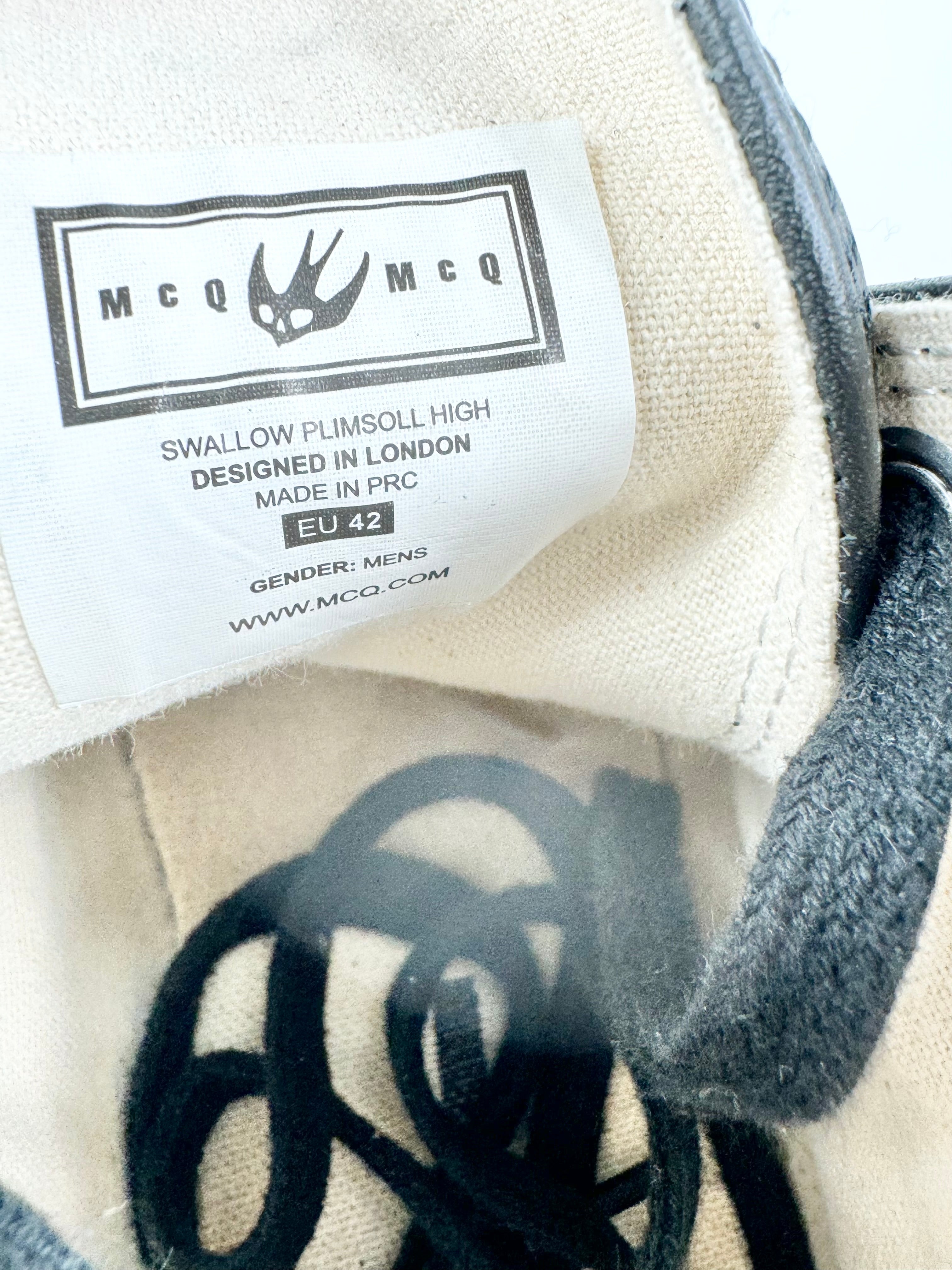 McQ Black High Top Sneakers - EU42