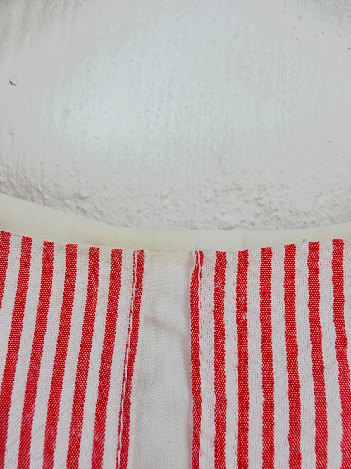 Alpha60 Red and White Striped Seersucker Trapeze Dress - AU8