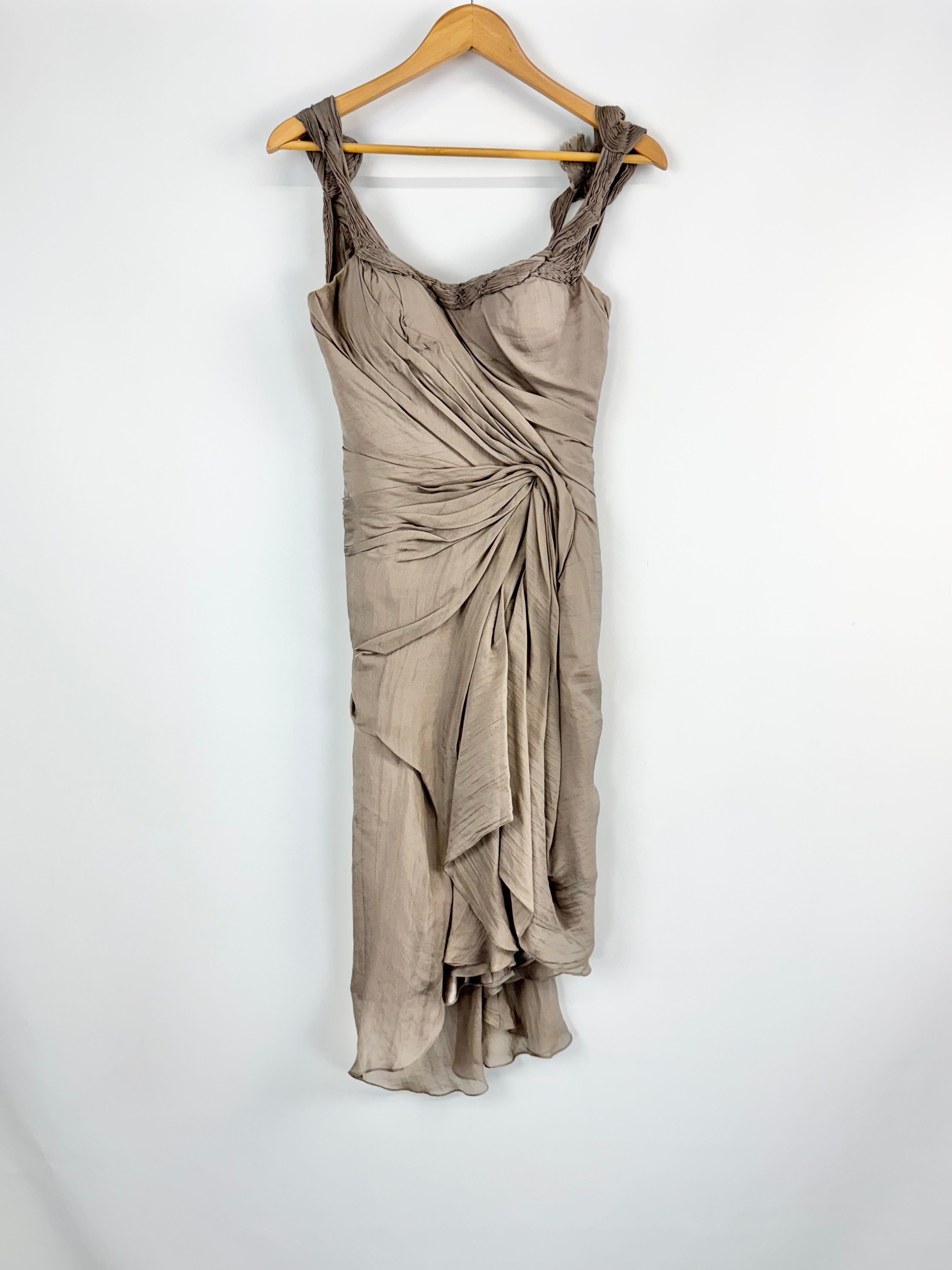 Maticevski Taupe Silk Gown - AU8