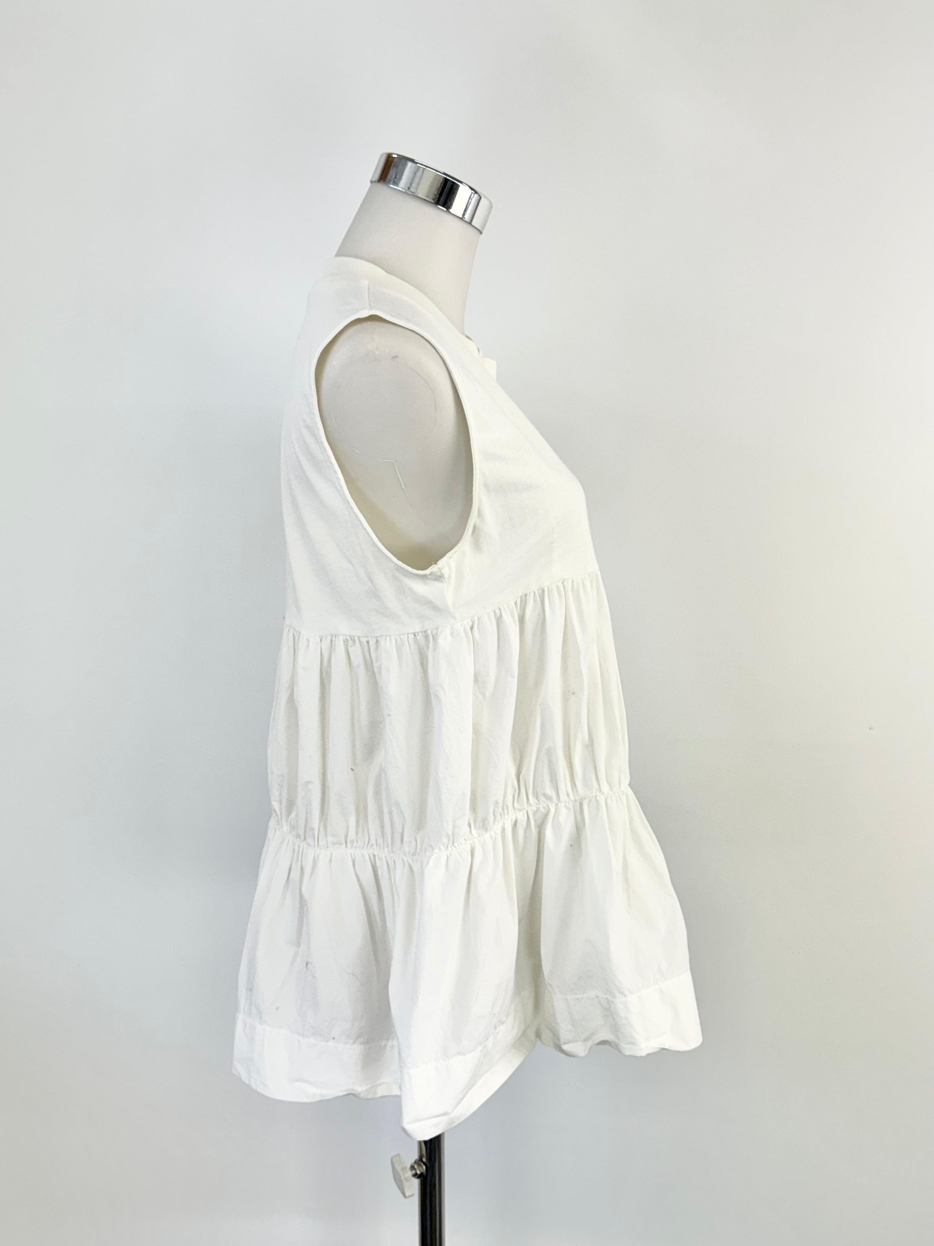 Marni White Tiered Panel 'Commessa' Vest - AU10