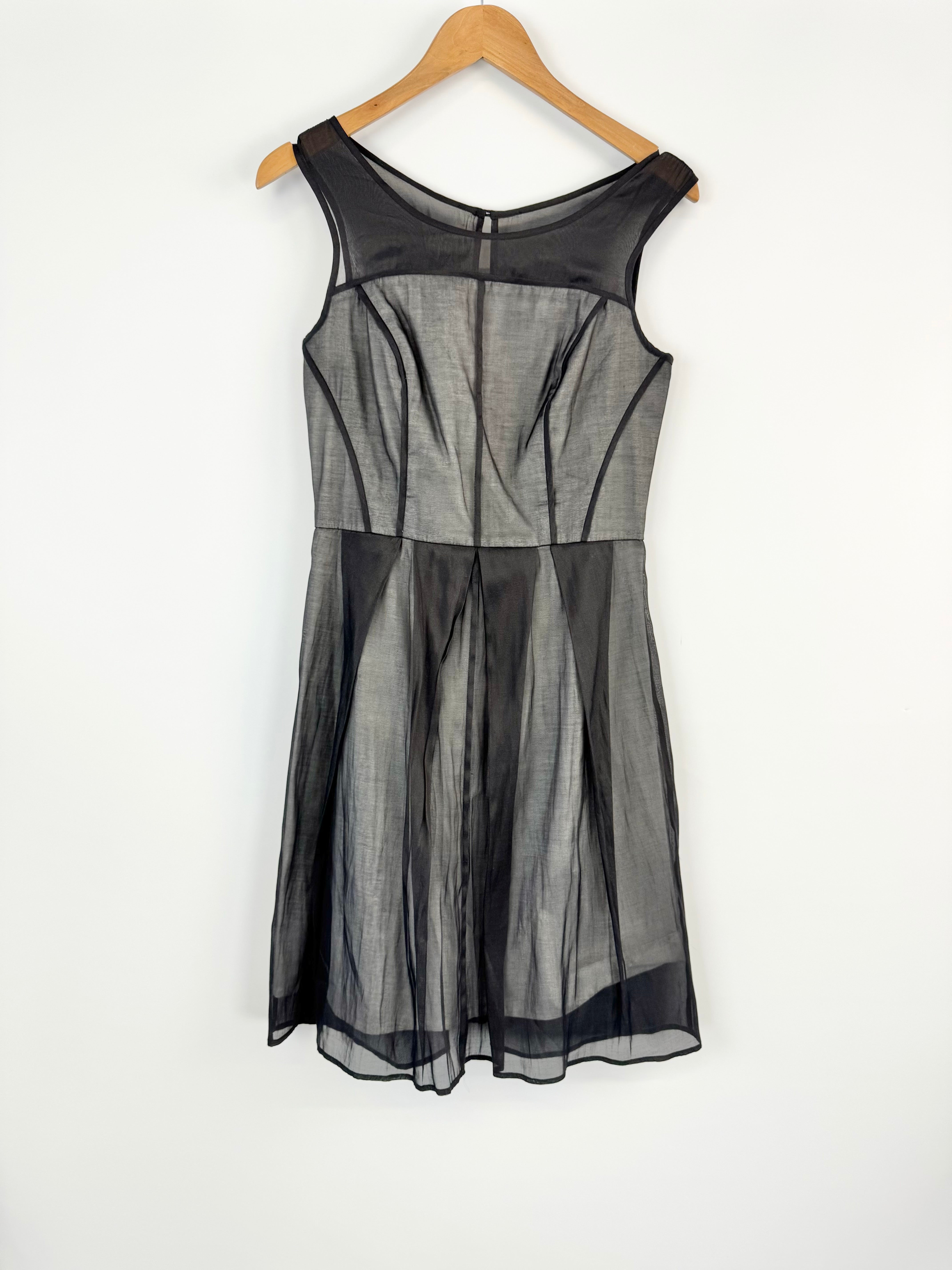 Veronika Maine Black Lined Sleeveless Cocktail Dress - AU8