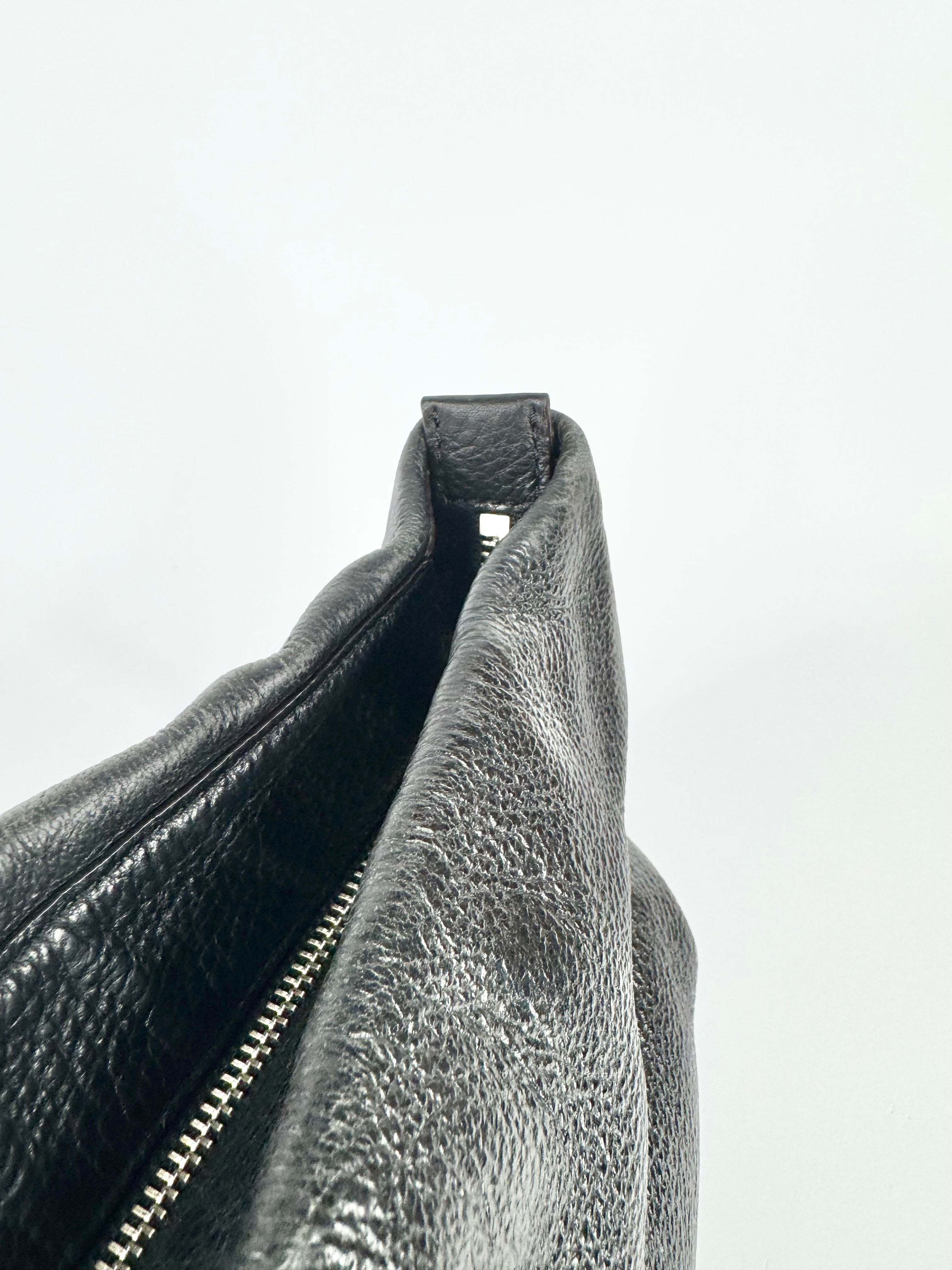 Oroton Black Leather Cross Body Bag