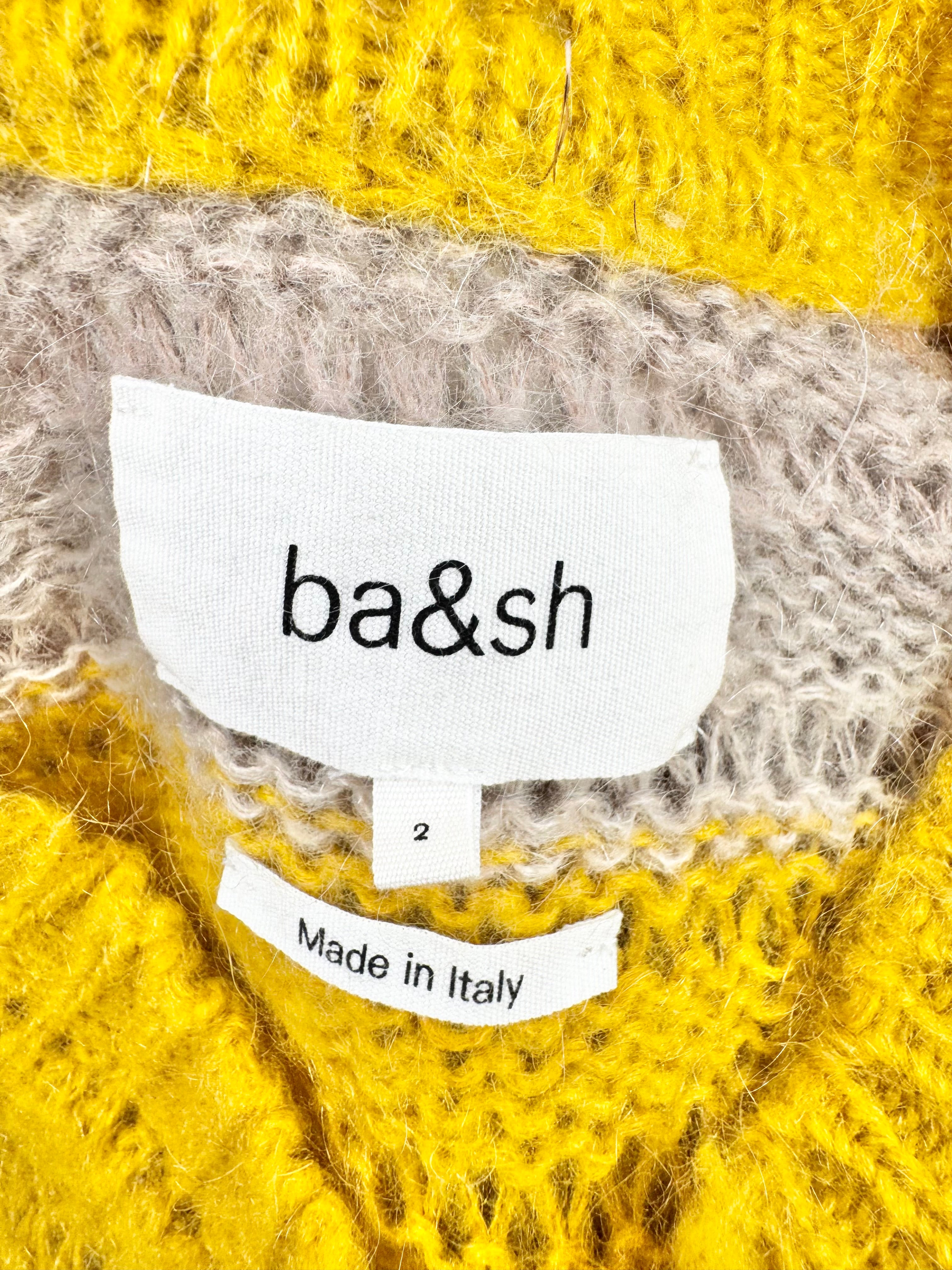 Ba&sh Striped Mohair Blend Sweater - AU10