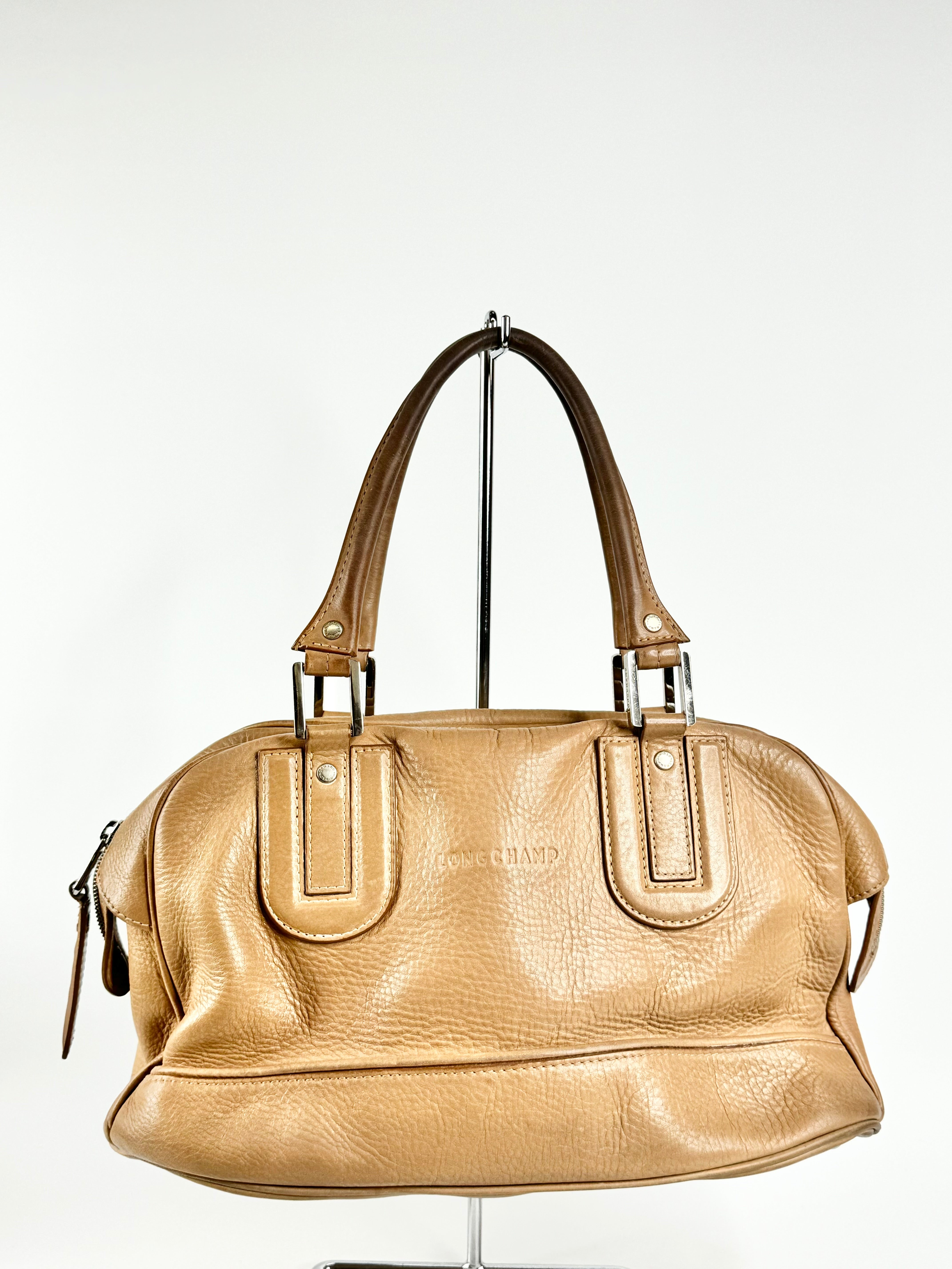 Longchamp Biscuit Leather Baguette