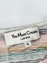 YMC London Multicolour Striped 'Perhacs' Sheer Dress - AU8