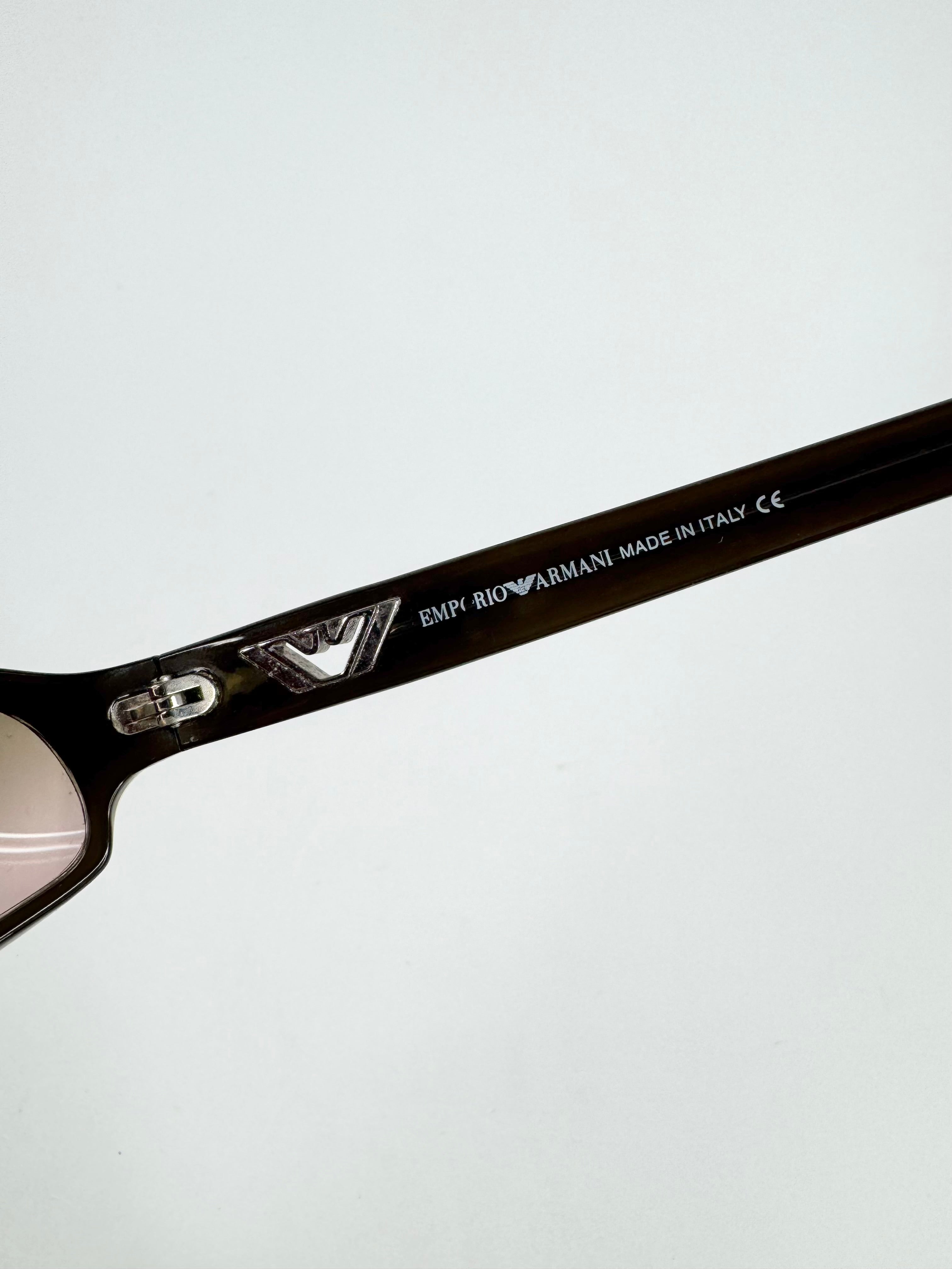 Emporio Armani Dark Burgundy Rectangular Sunglasses