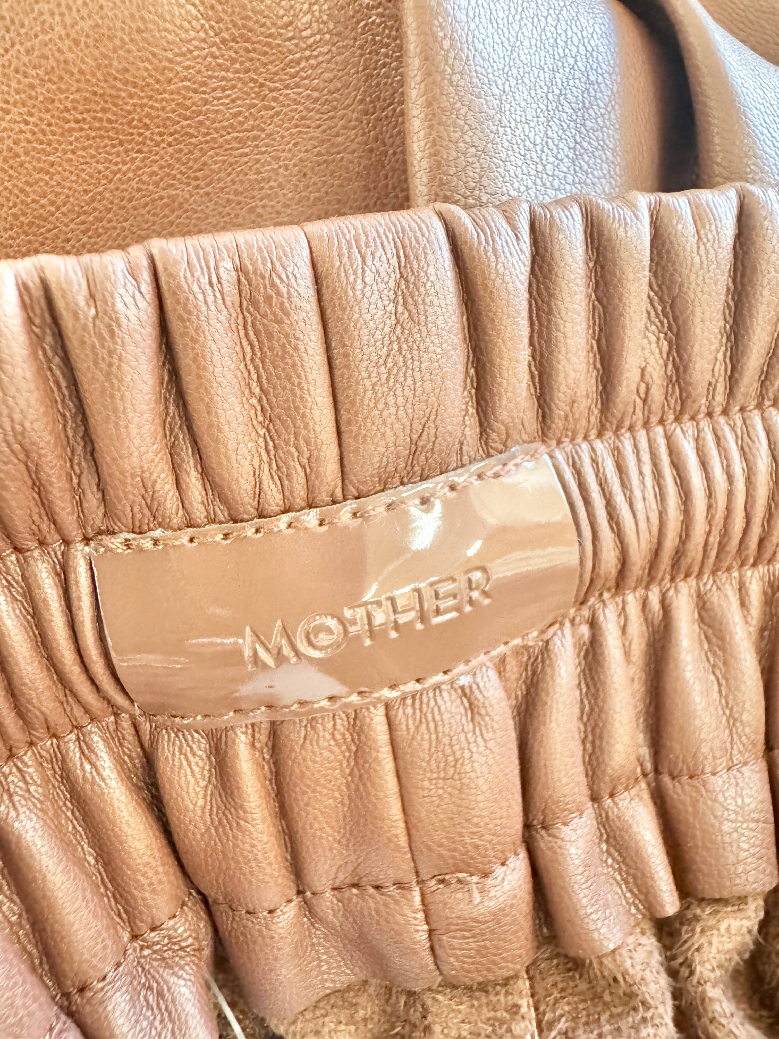 Mother Faux Leather 'Curbside Lounge' Slacks - AU10