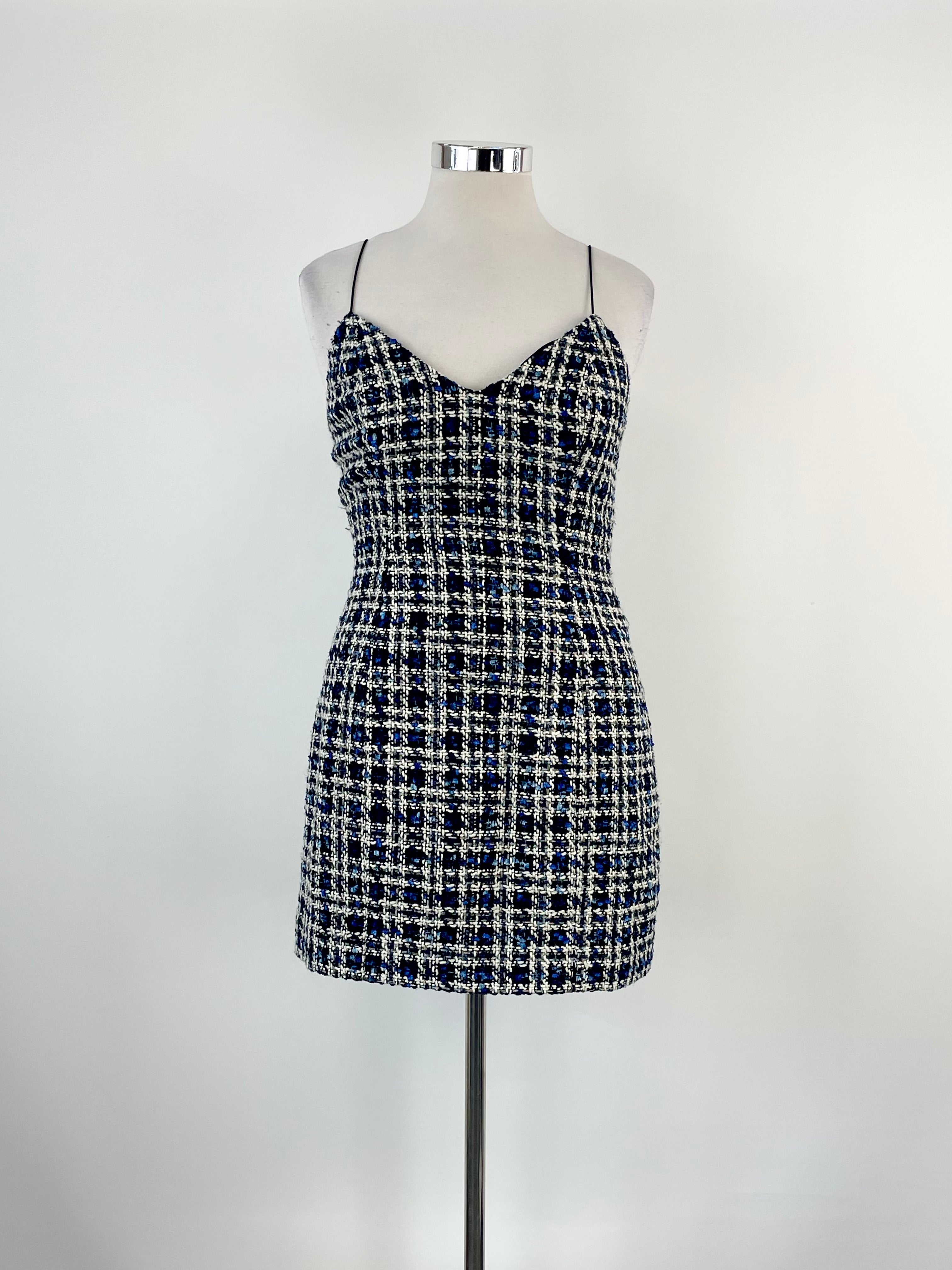 Mossman Blue & White Knit 'Timeless' Mini Dress - AU14