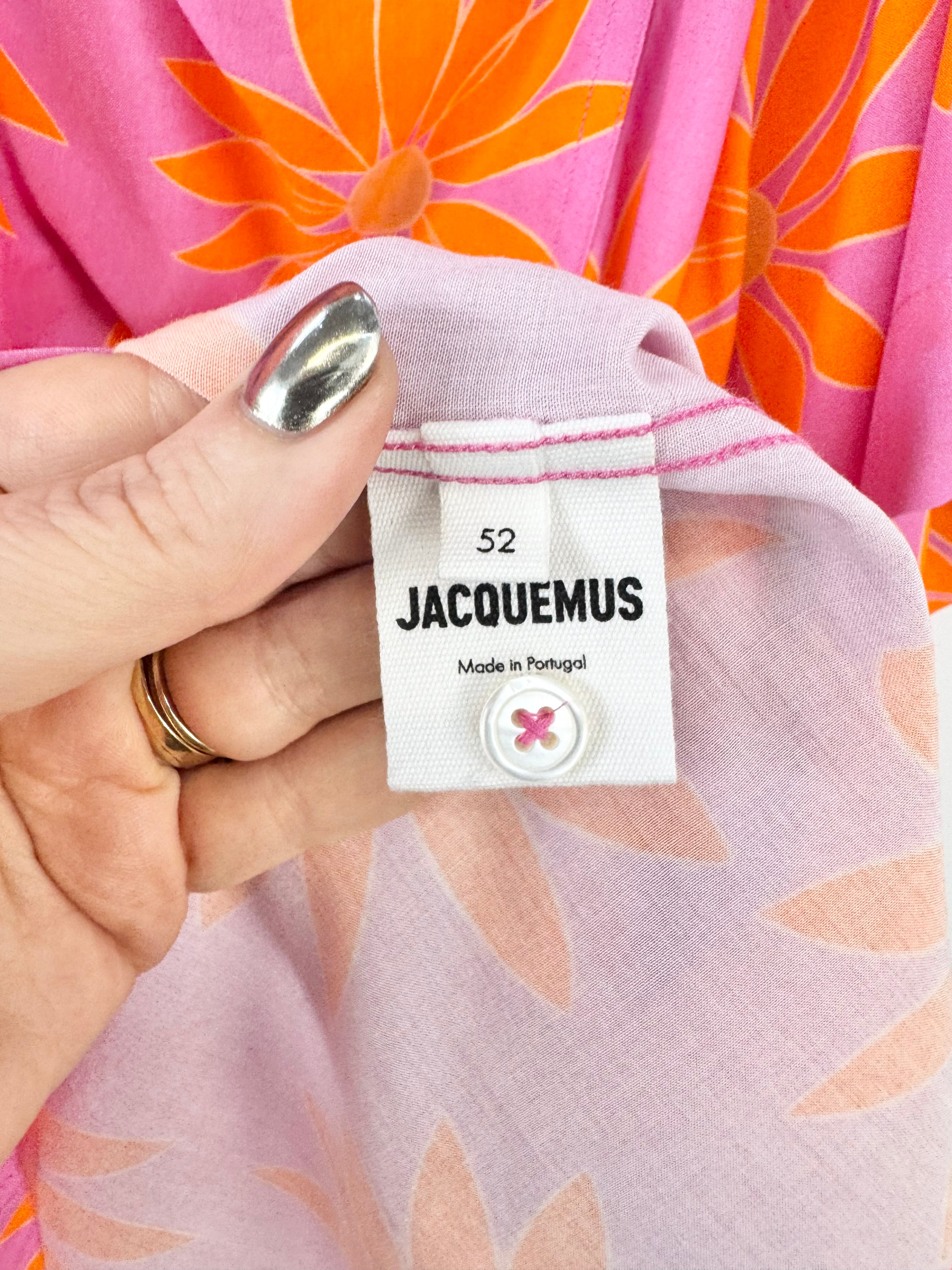 Jacquemus 'Le Splash' Pink La Chemise Jean Printed Shirt - 52