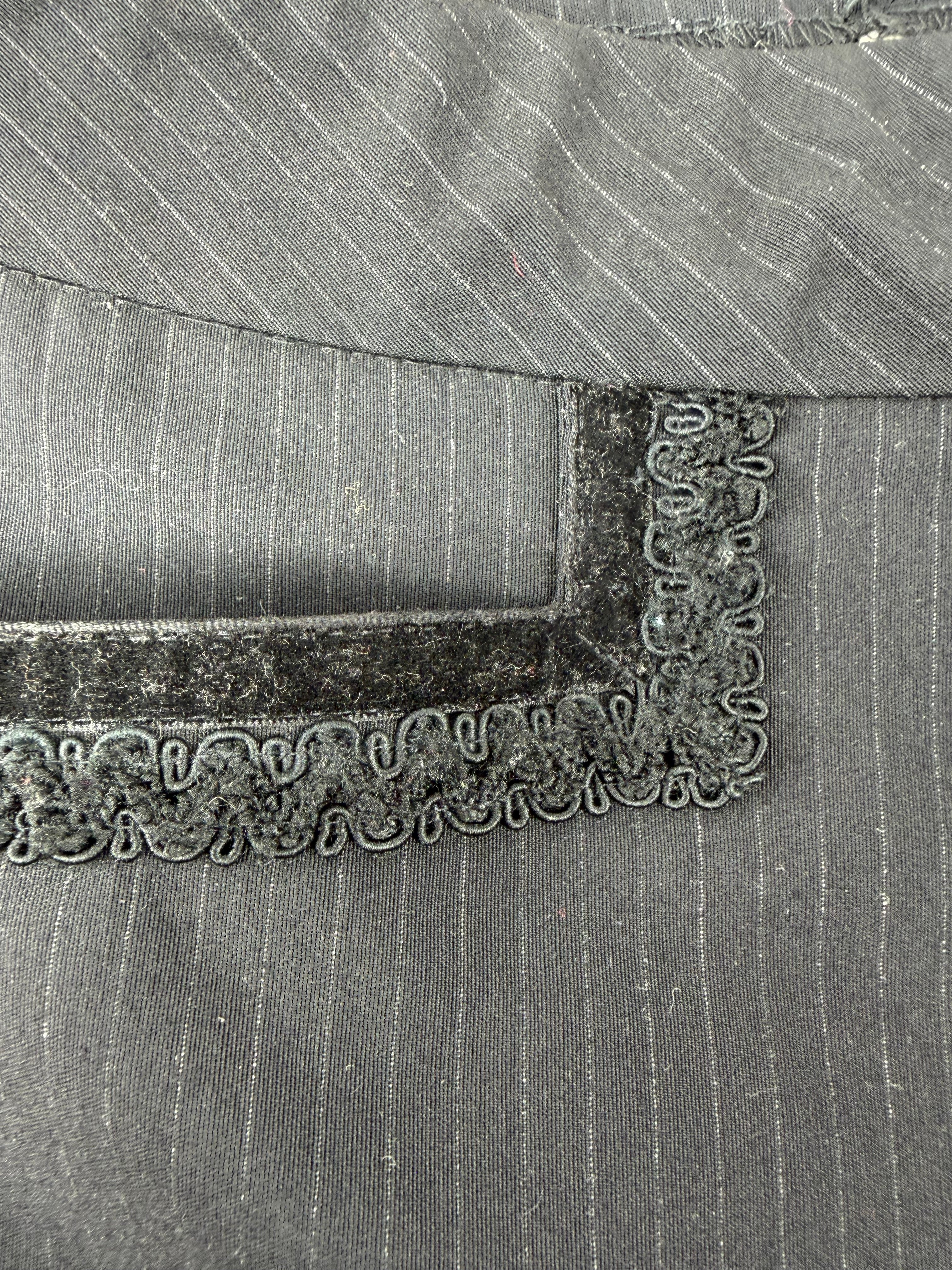 Vespucci Black Pinstriped Slacks - AU12