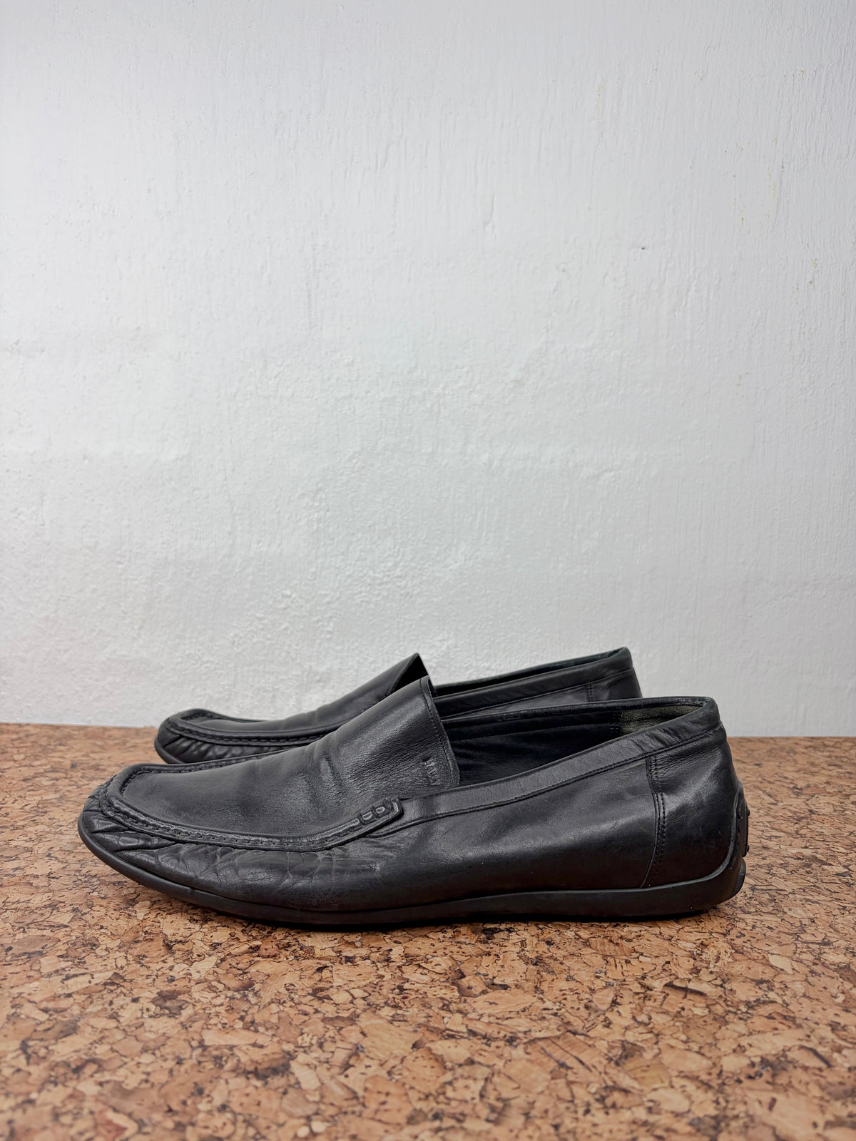 Bally Black Leather Loafers - EU44.5