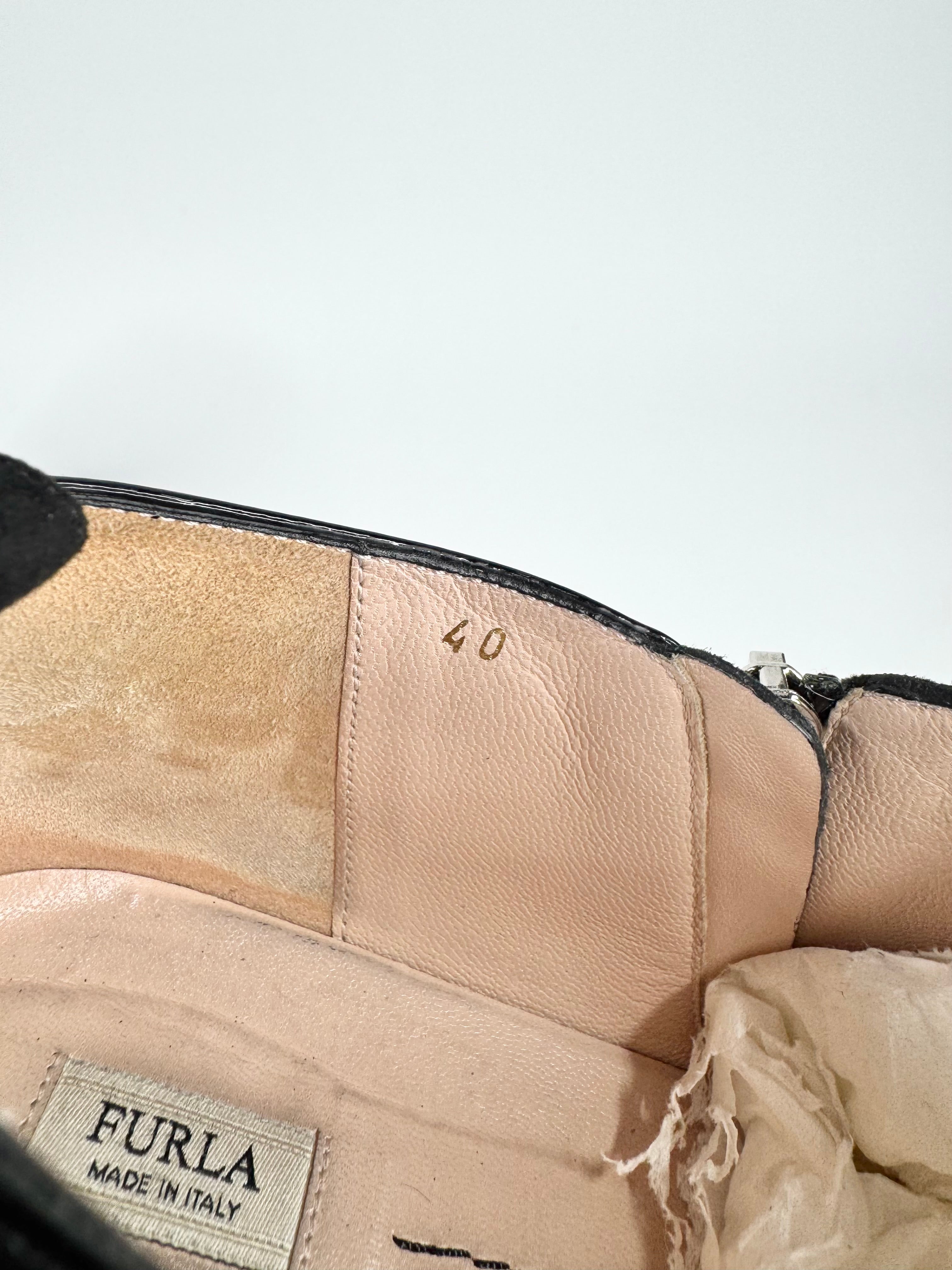 Furla Black 'Musa' Ankle Boot - EU40