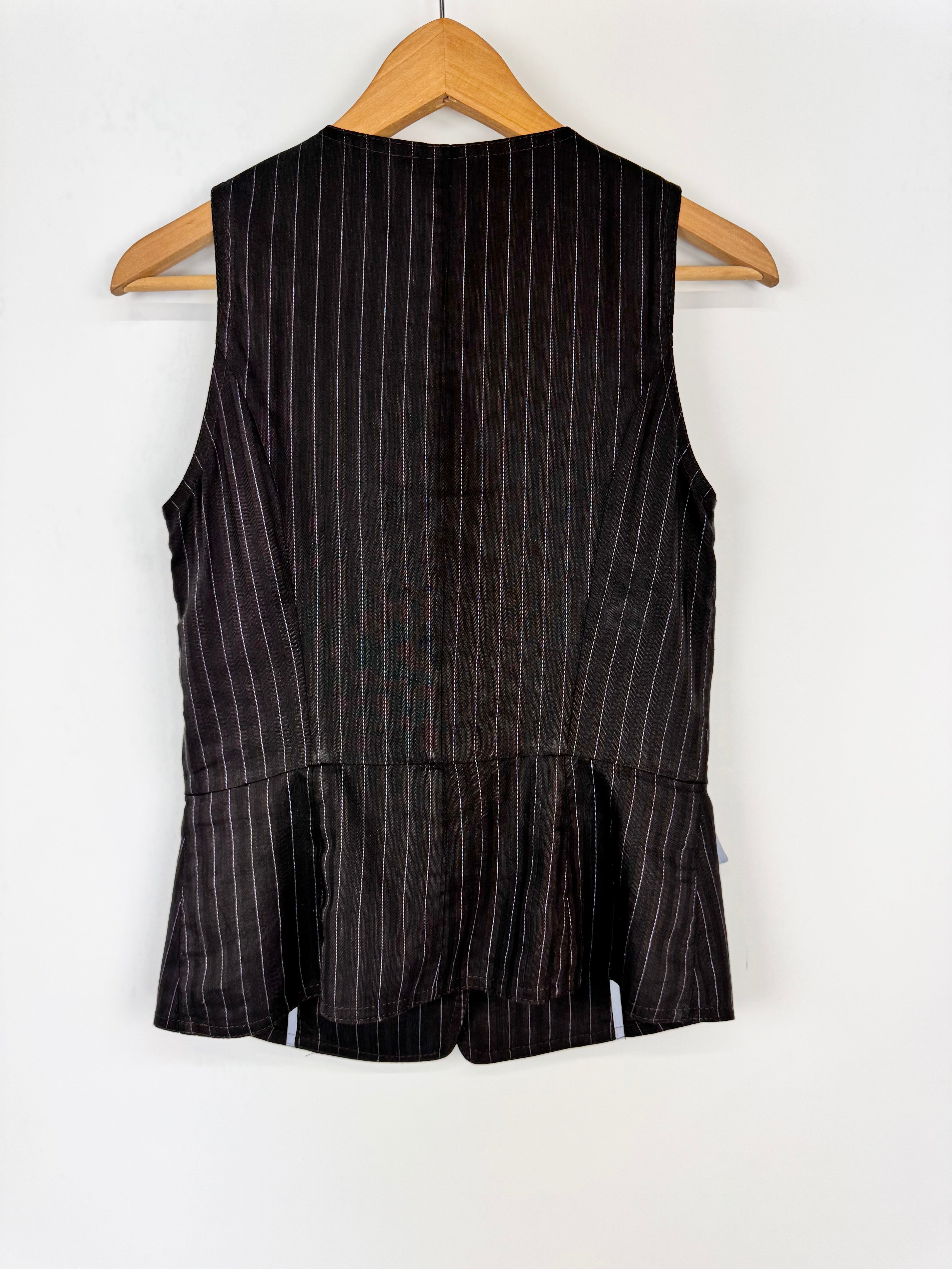 Ferre Black & Blue Pinstriped 3 Piece Suit - AU10
