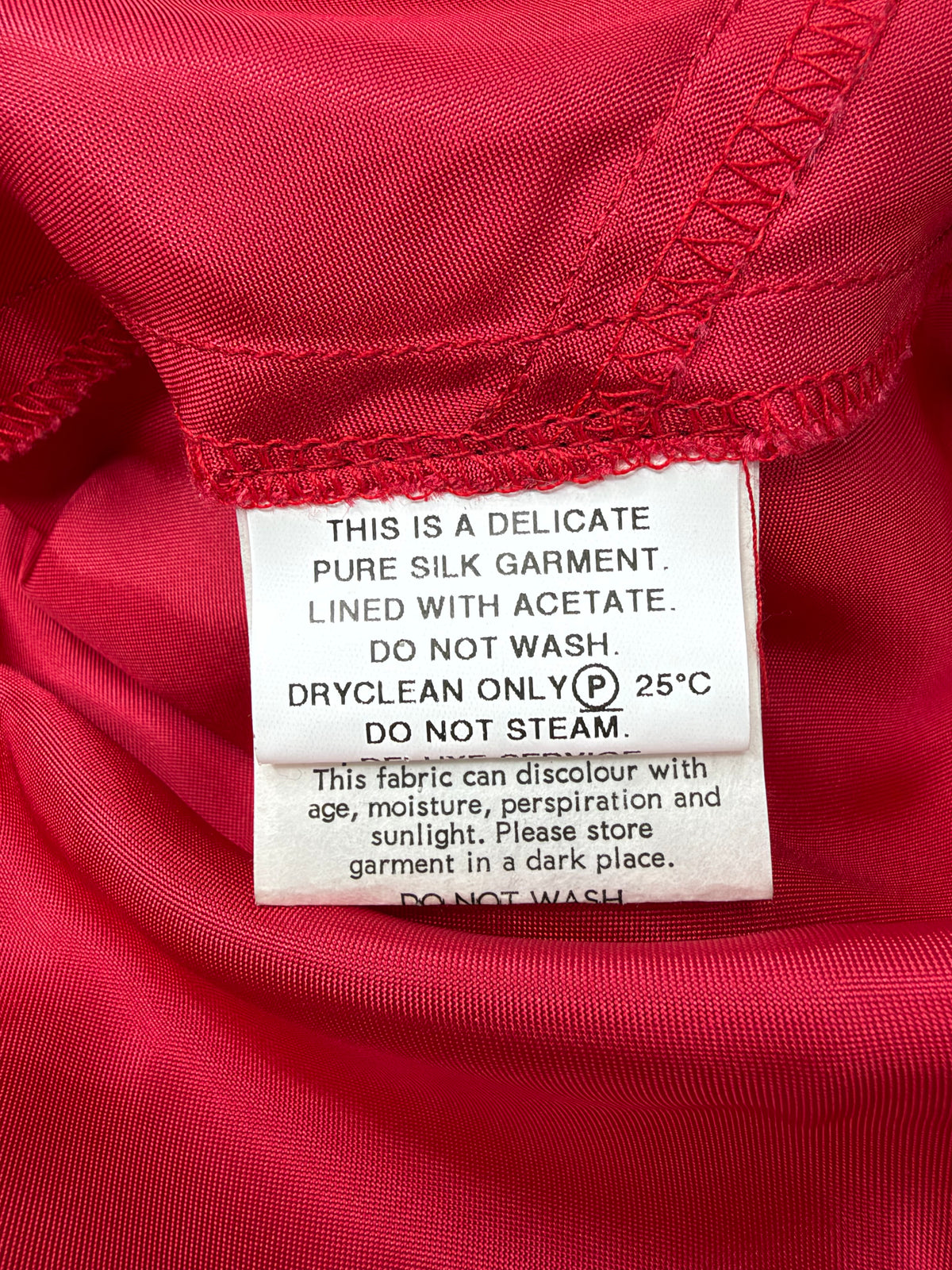 Jenny Bannister Vermillion Strapless Silk Tiered Cocktail Dress - AU14