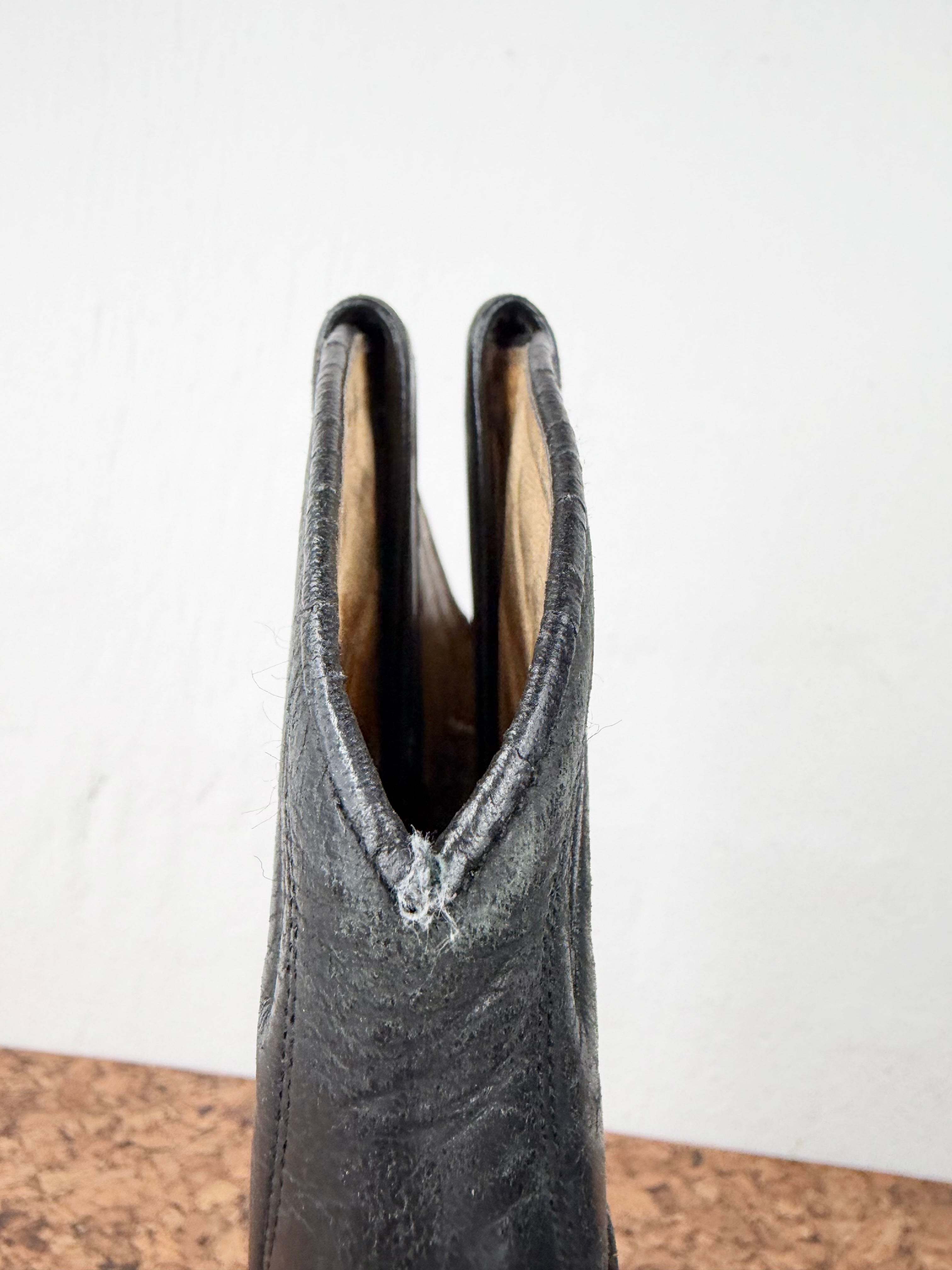 Vintage Sancho Black Cowboy Boots - EU38