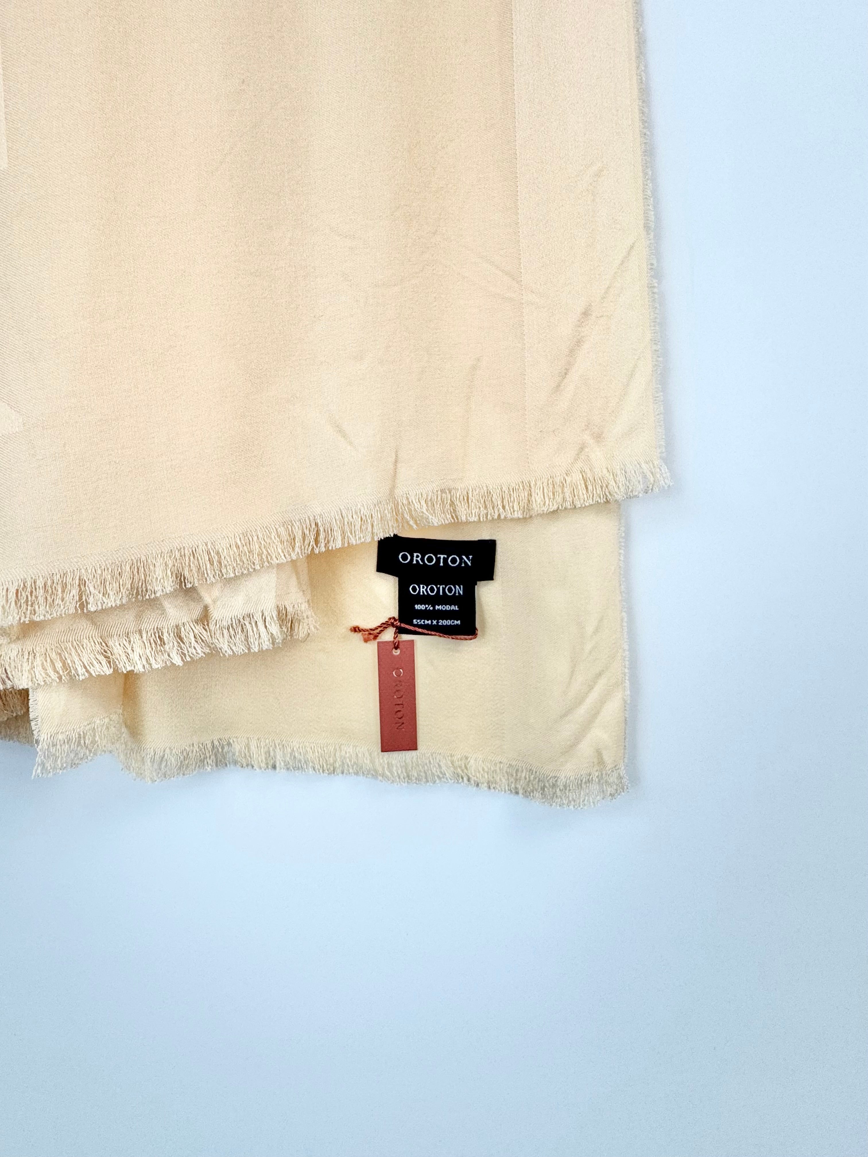 Oroton Peach 'Reflection' Modal Scarf NWT