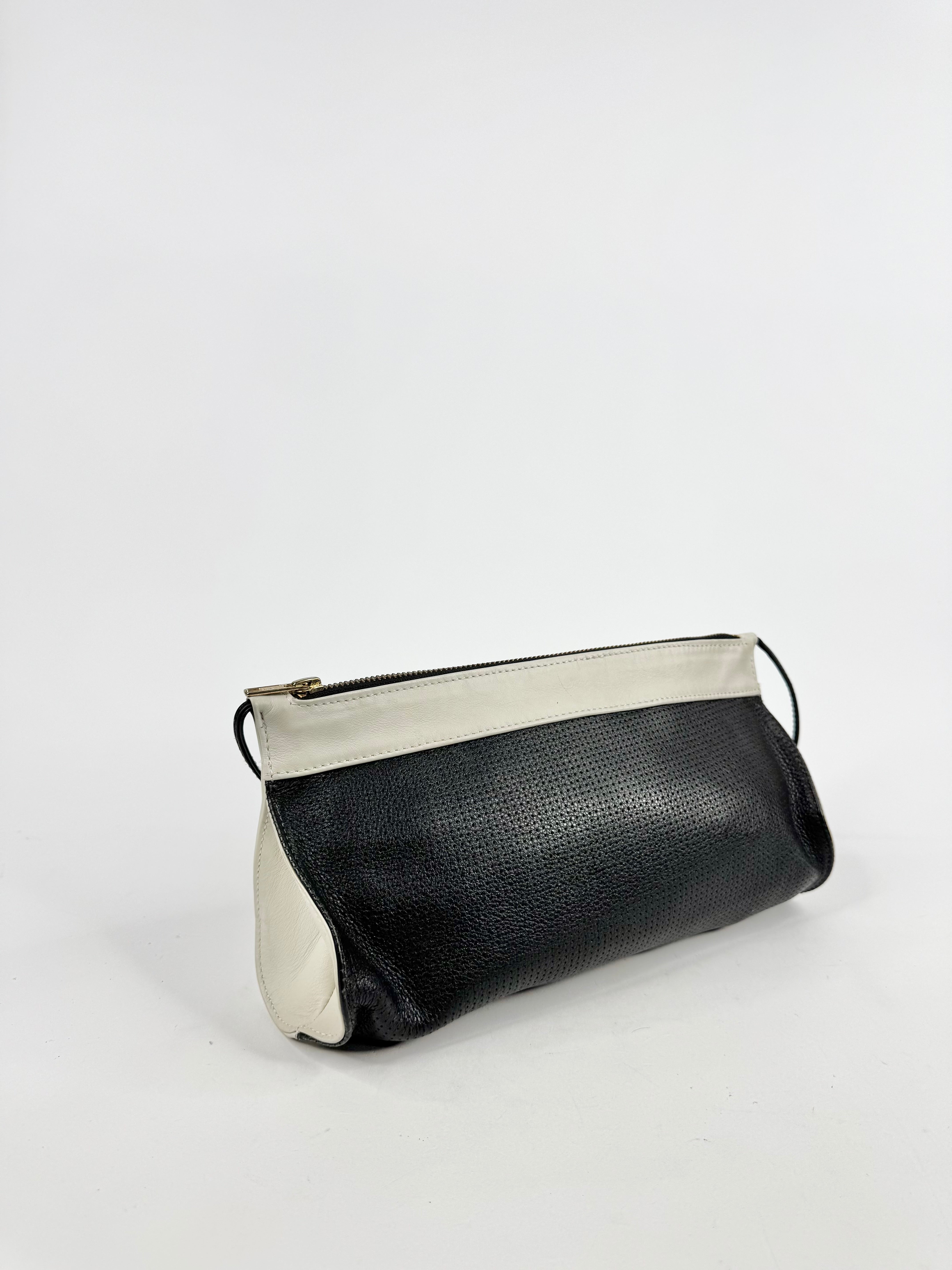 A-Esque Black & Cream Mini Cross Body Bag