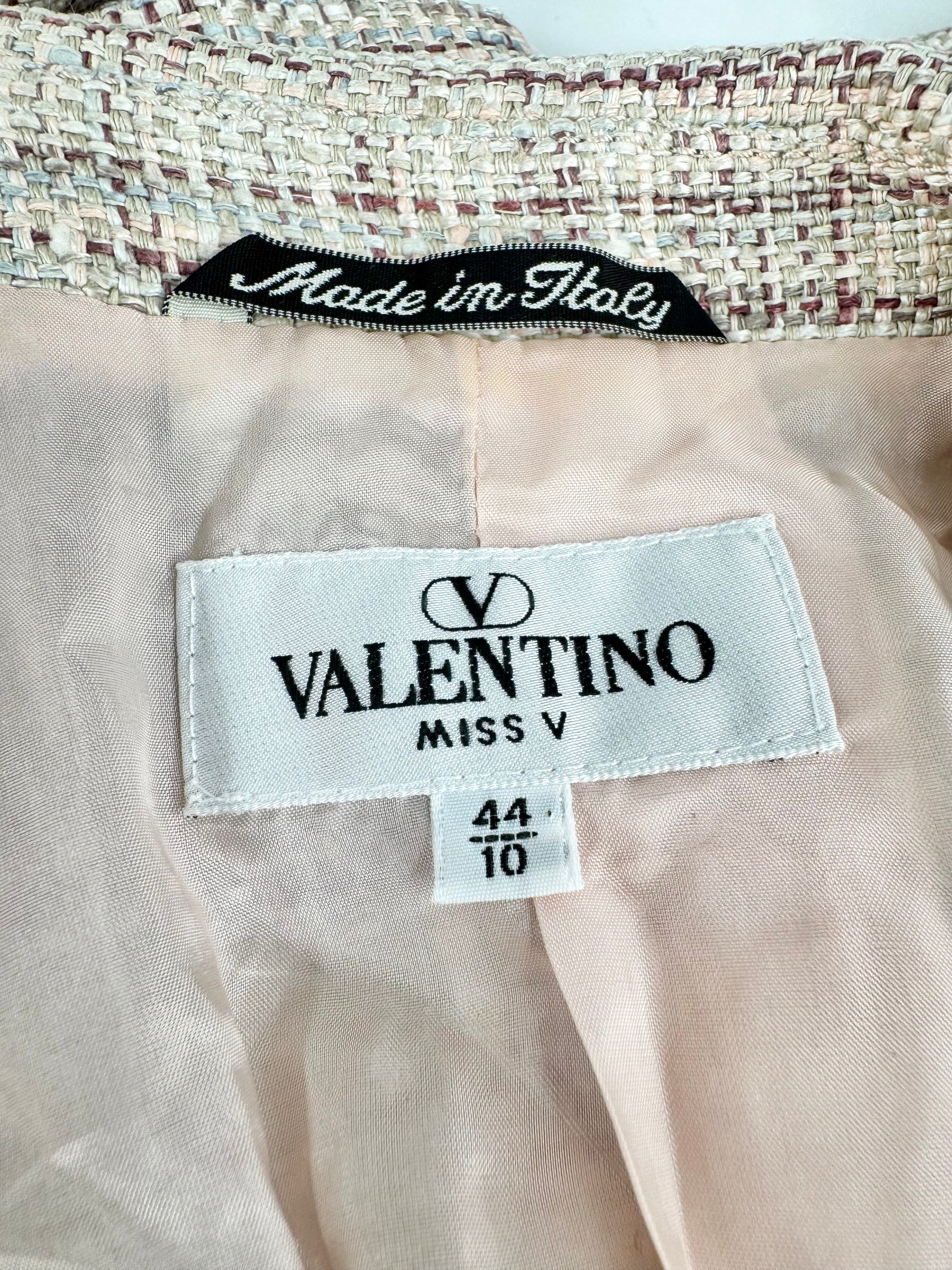 Vintage Valentino Miss V Tweed Blazer - AU16