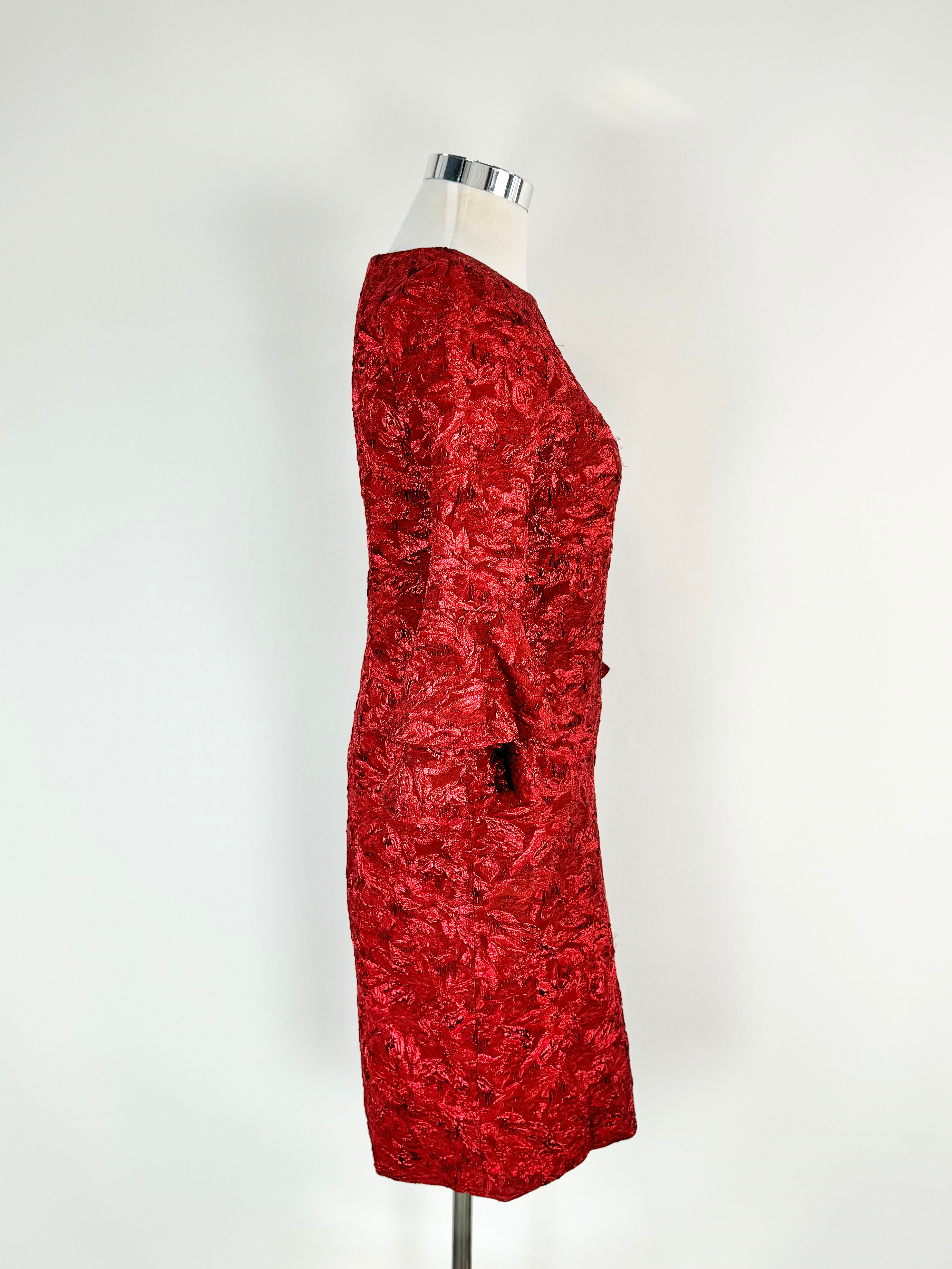Theia Ruby Red Bell Sleeve Cocktail Dress - AU8