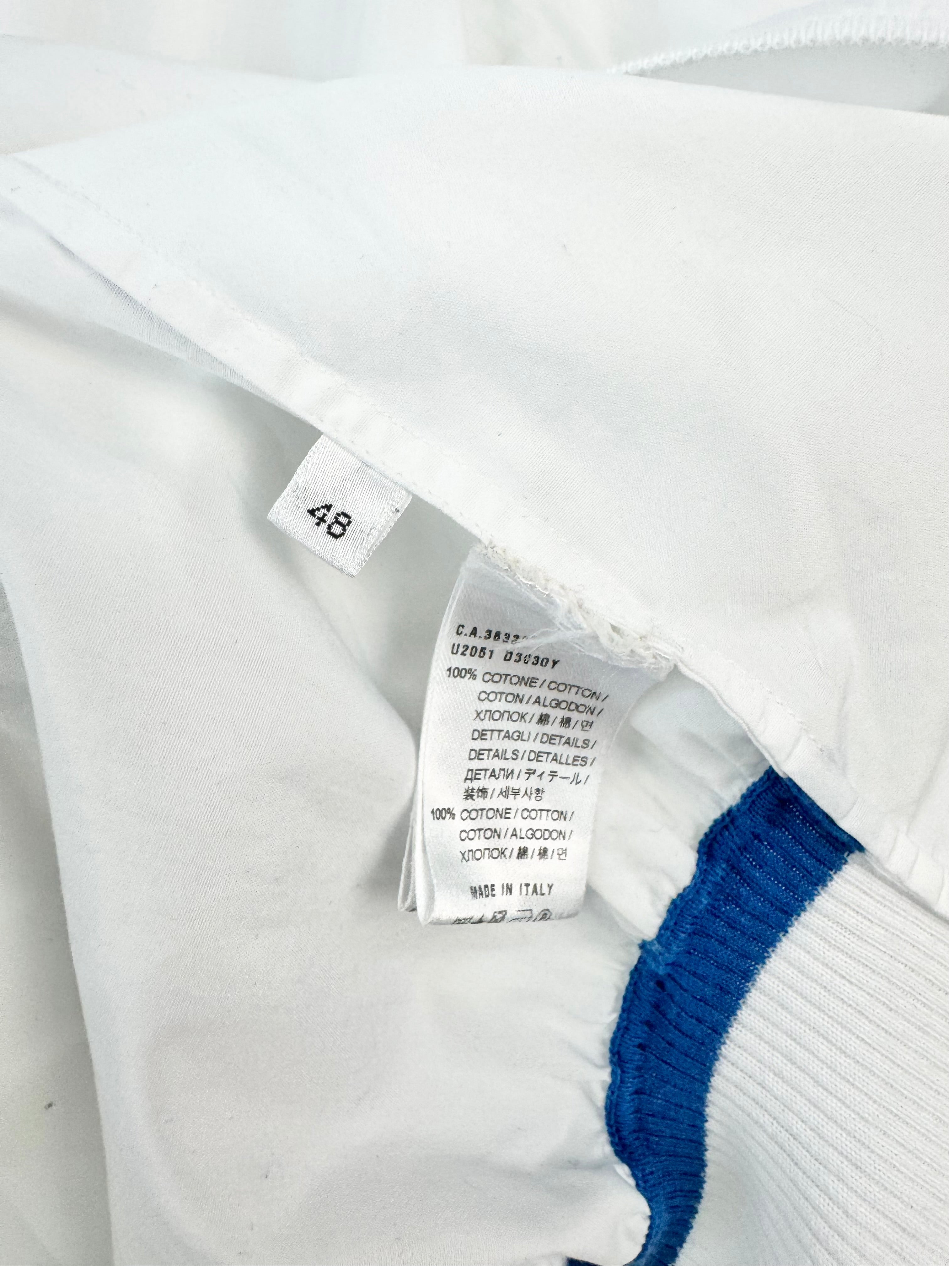 Agnona Long Sleeve White Cotton Blouse - AU16