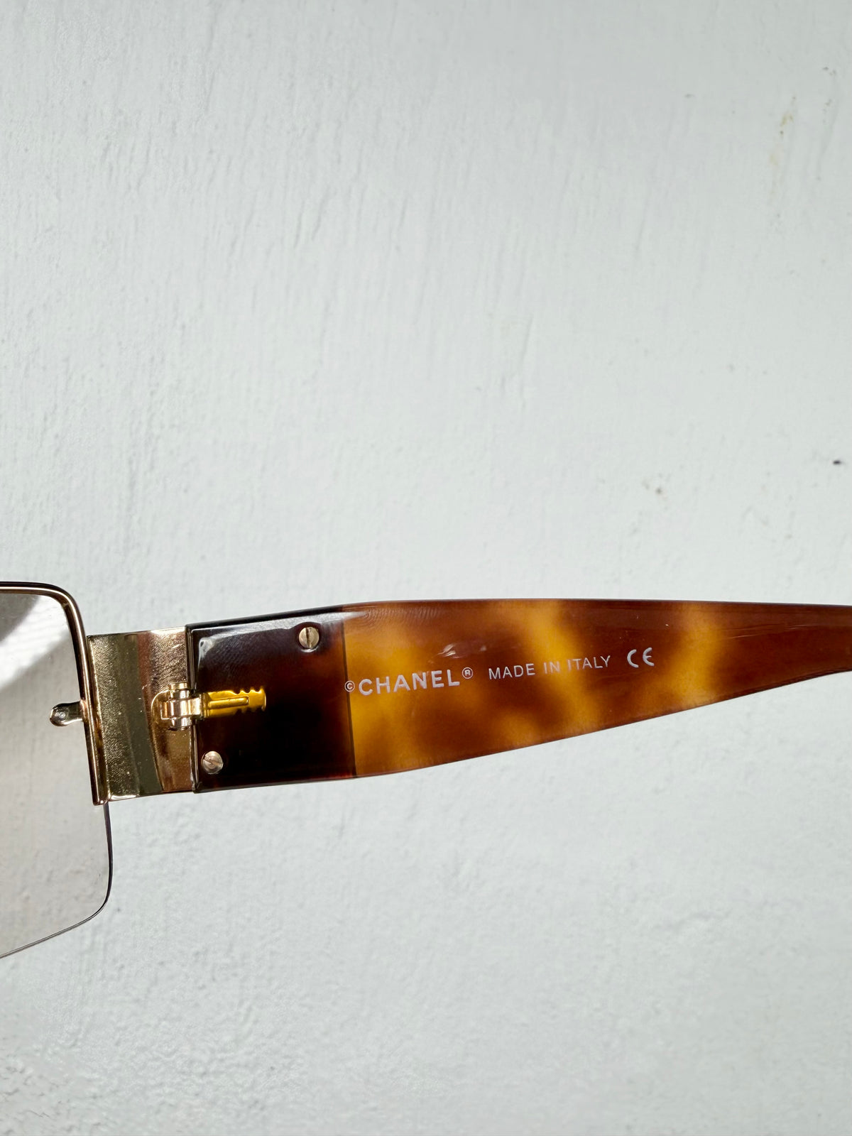 Chanel Frameless Tortoiseshell Resin & Swarovski Crystal 4095-B Sunglasses