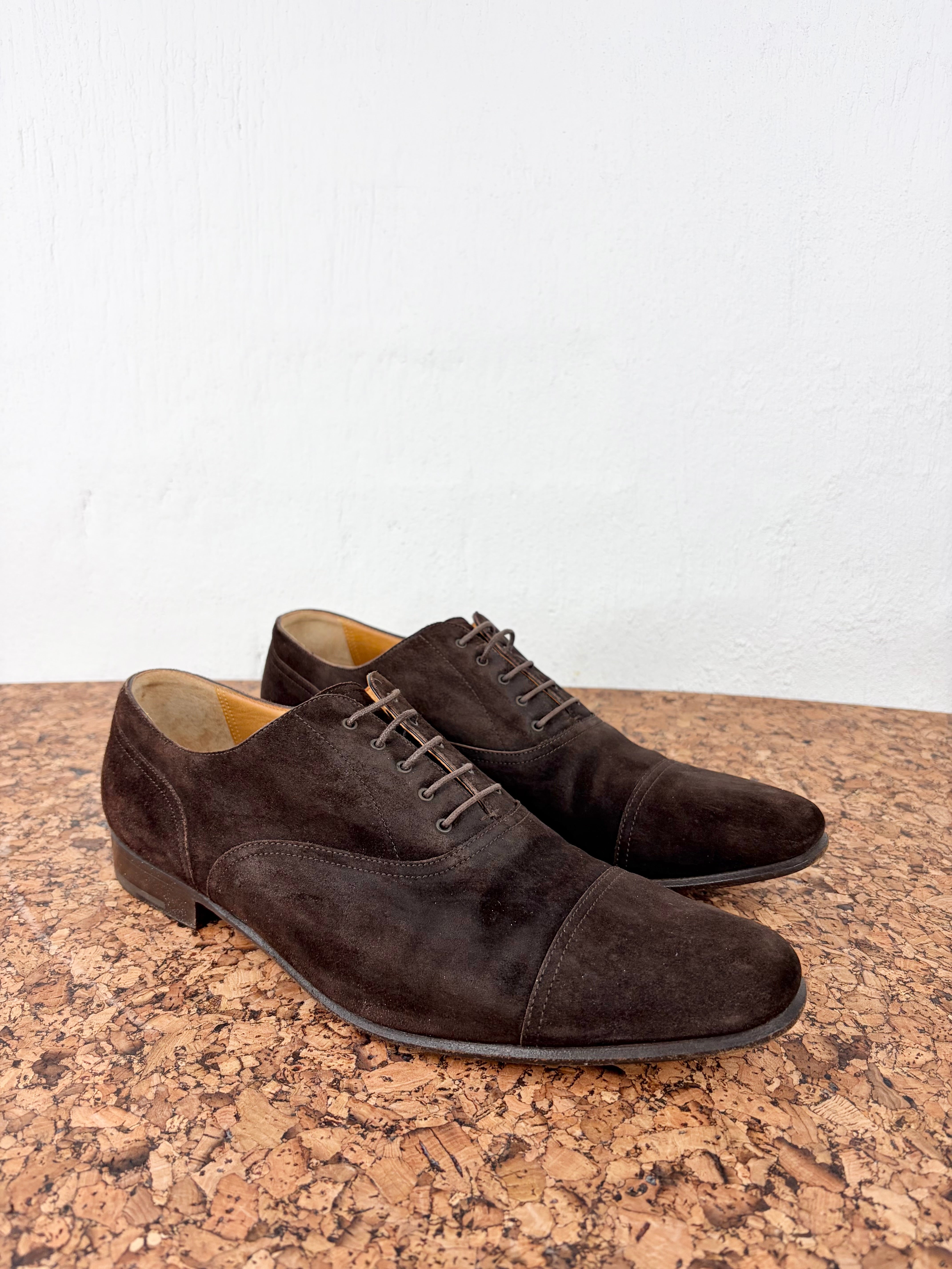 Hermès Vintage Chocolate Suede Lace Up - EU44