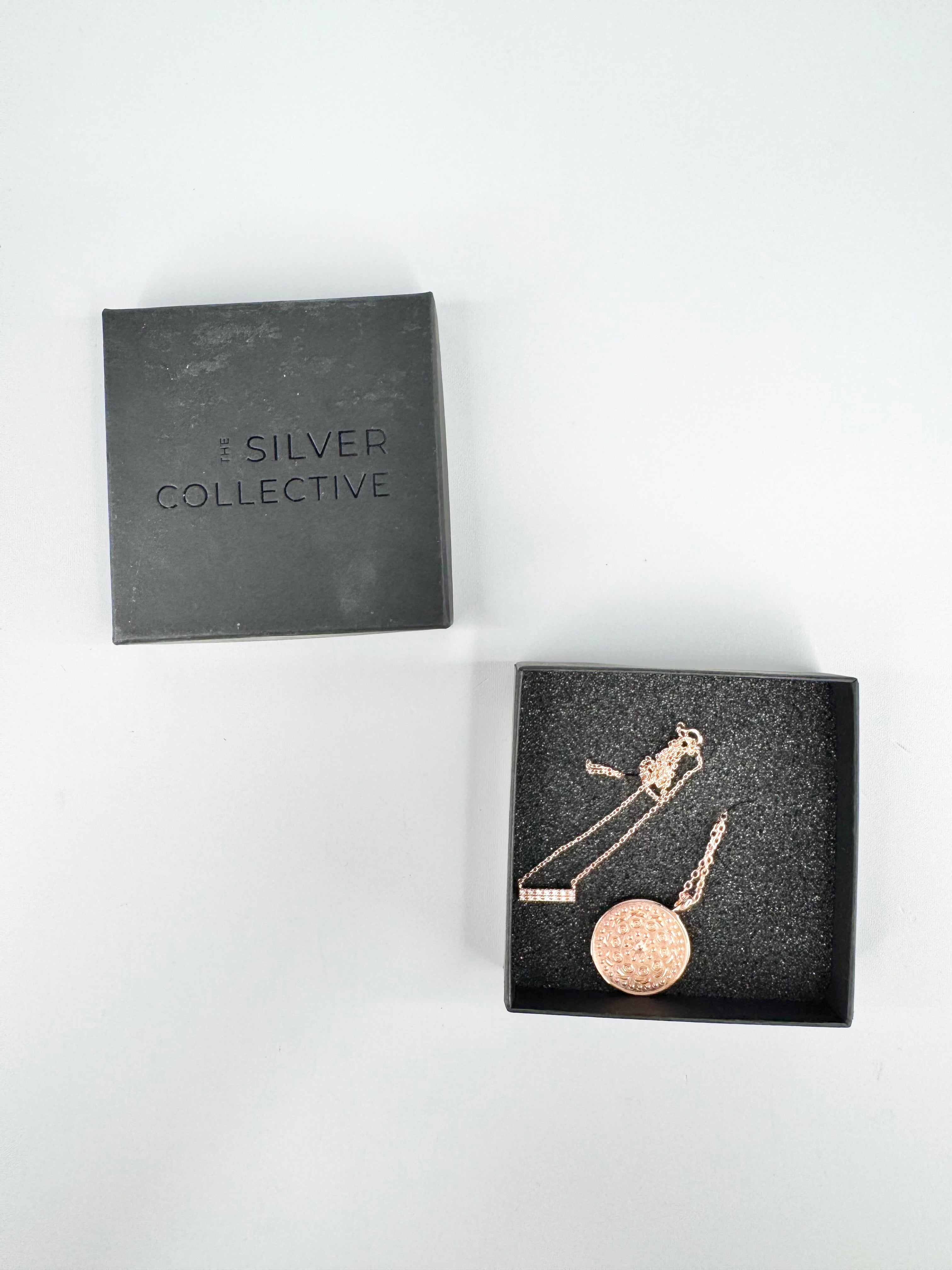 The Silver Collection Rose Gold Plated Necklace Set