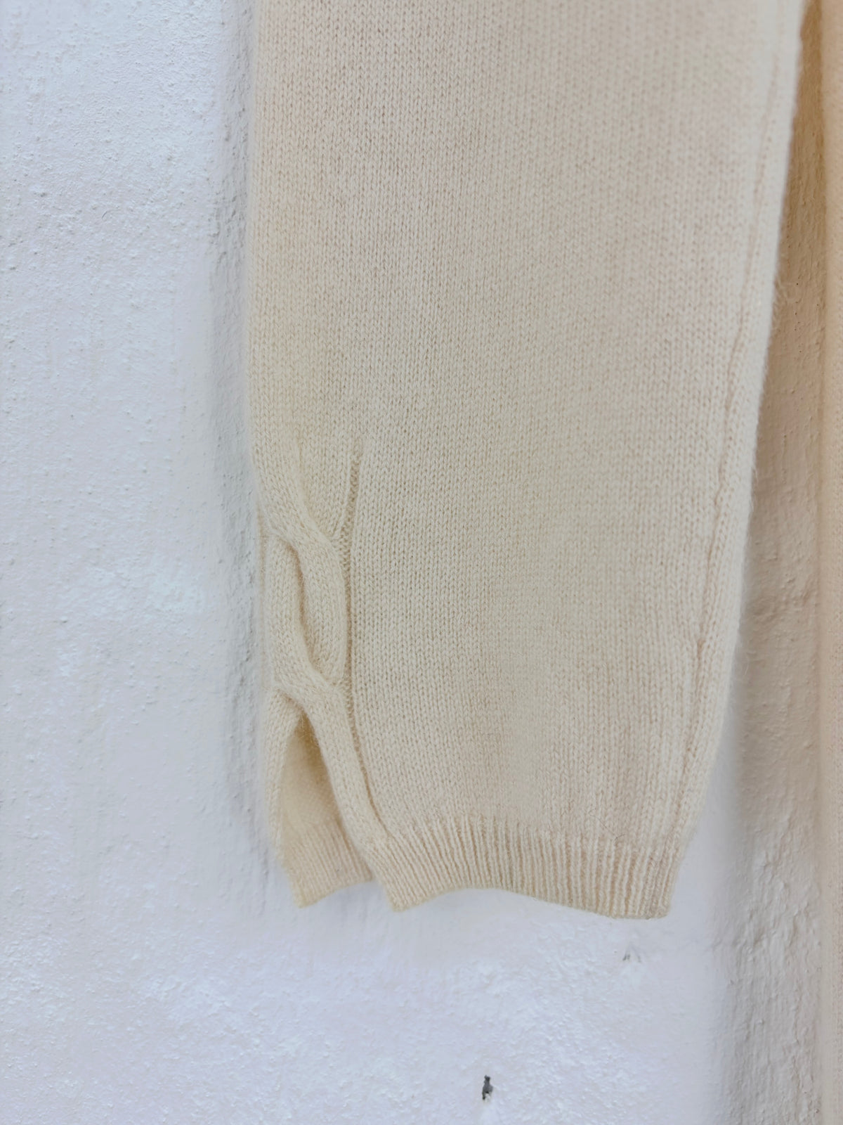 S'Max Mara Vanilla Cashmere & Wool Long V-Neck Cardigan - AU8/10