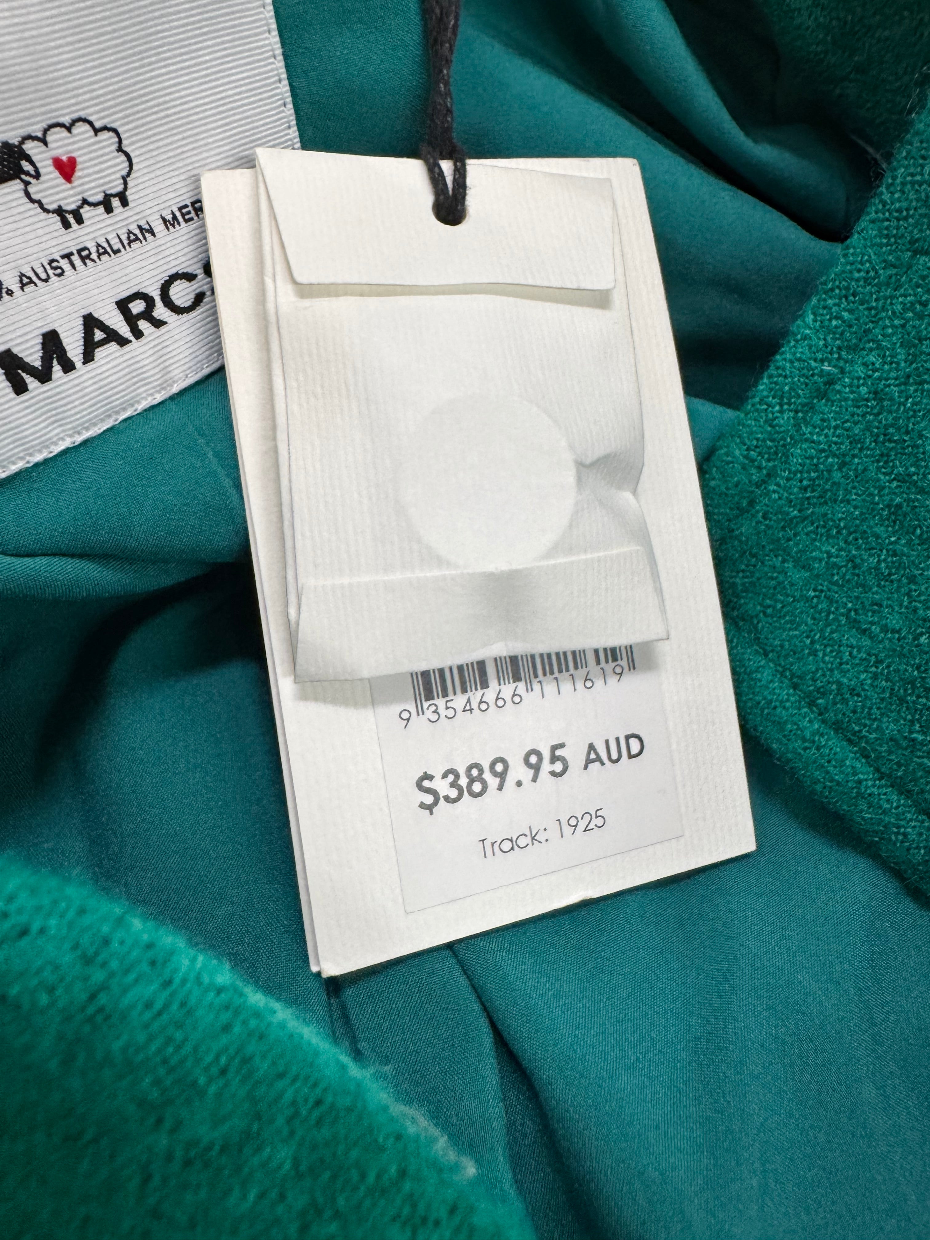 Marcs Belted Jewel Tone Green Wool Coat NWT - AU6