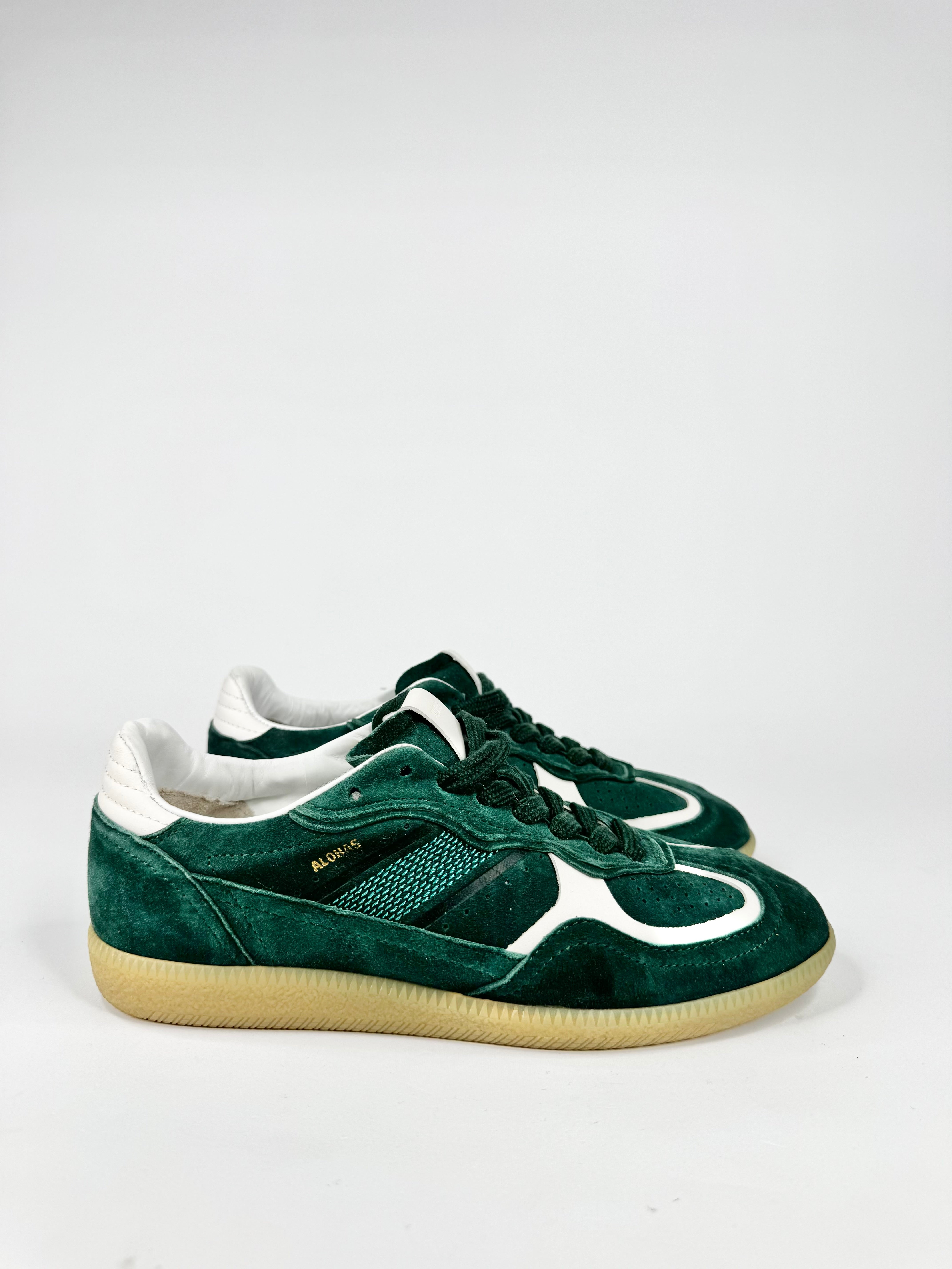 Alohas Forest Green & White 'Rife' Sneakers - EU36