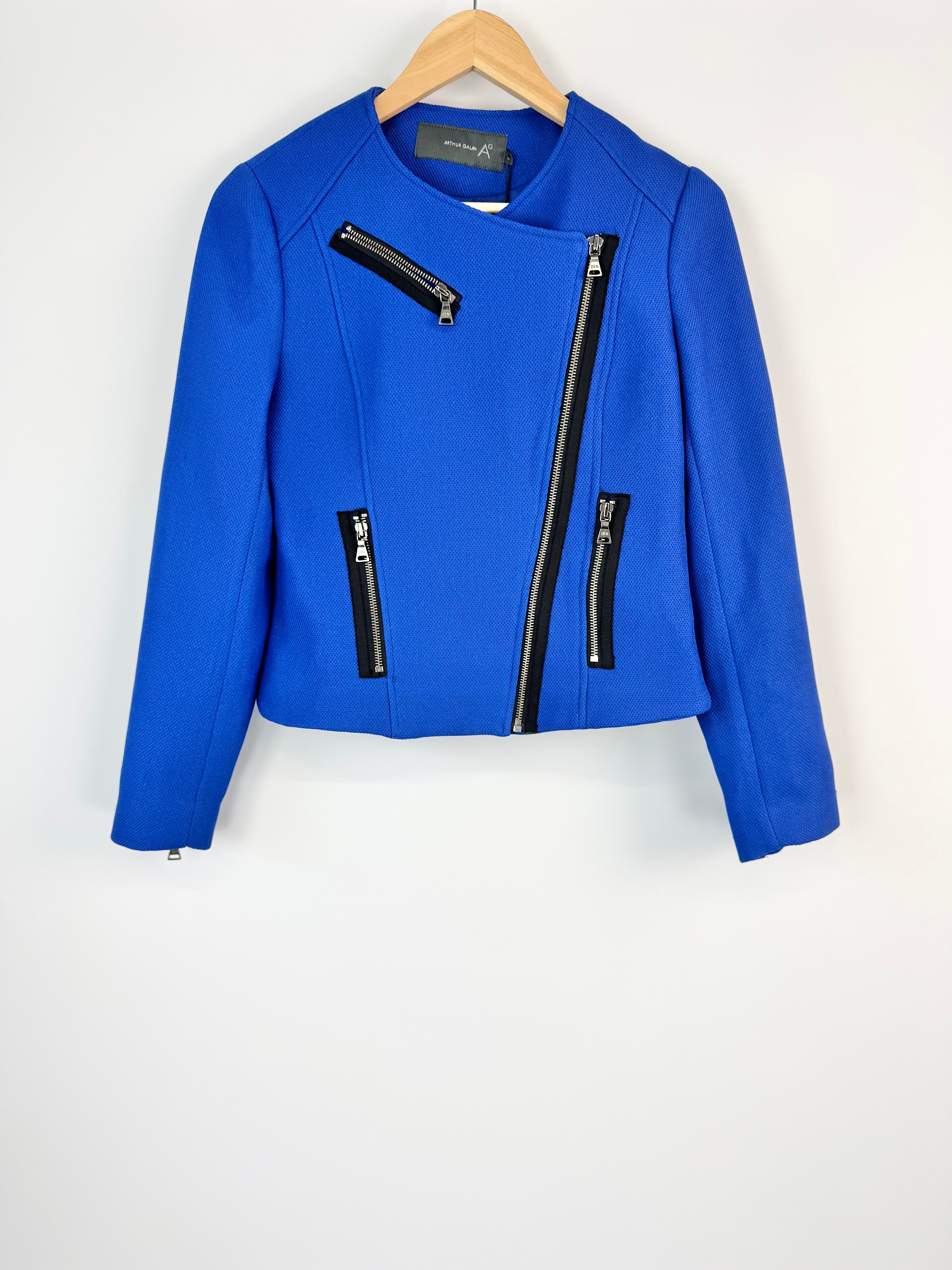 Arthur Galan Cobalt Blue Paula Biker Jacket NWT - AU8
