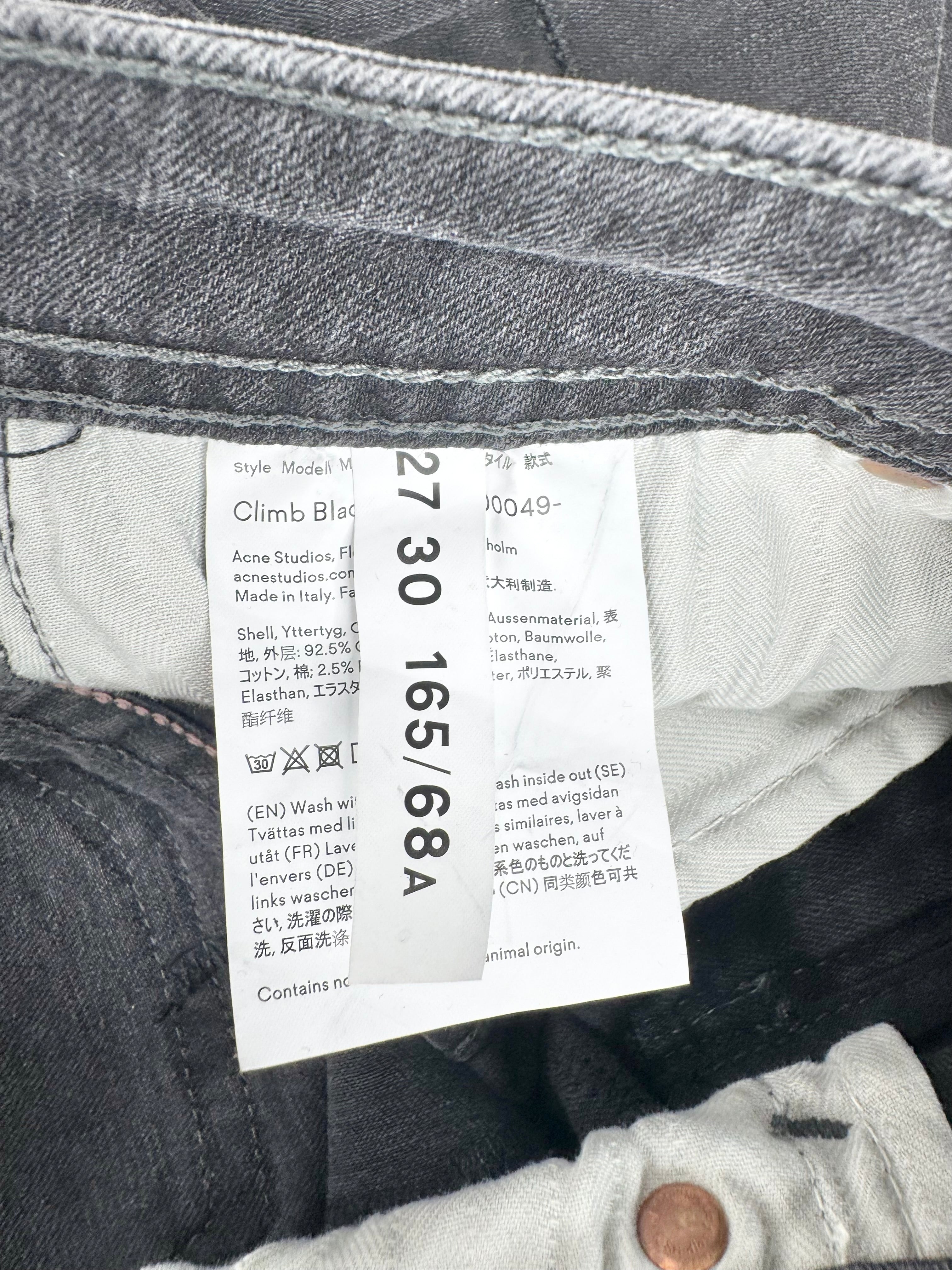 Acne Studio Blå Konst 'Climb' Black Patchwork Jeans - AU8/10