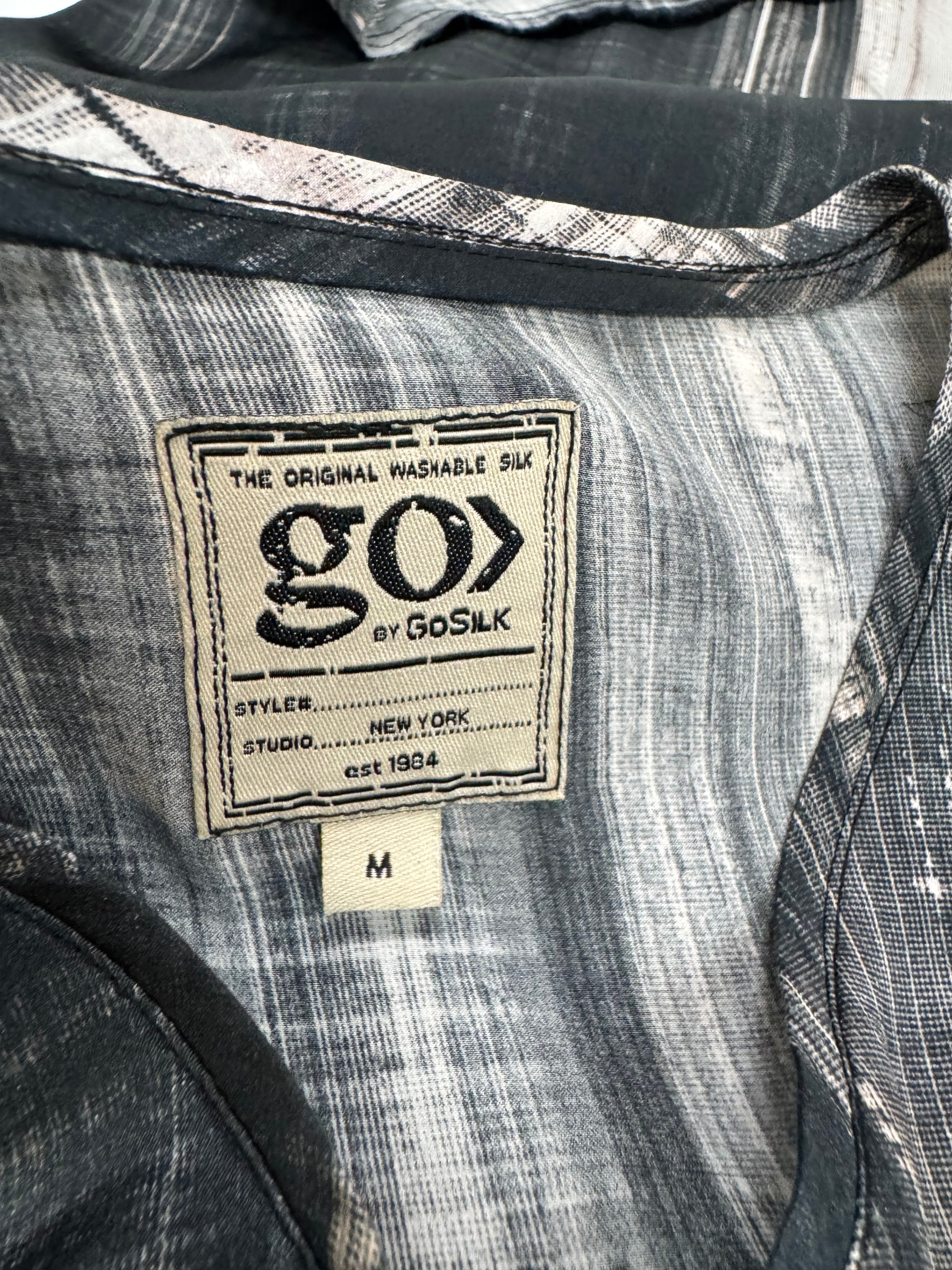 Go Silk Abstract Print Silk Blouse - AU10/12