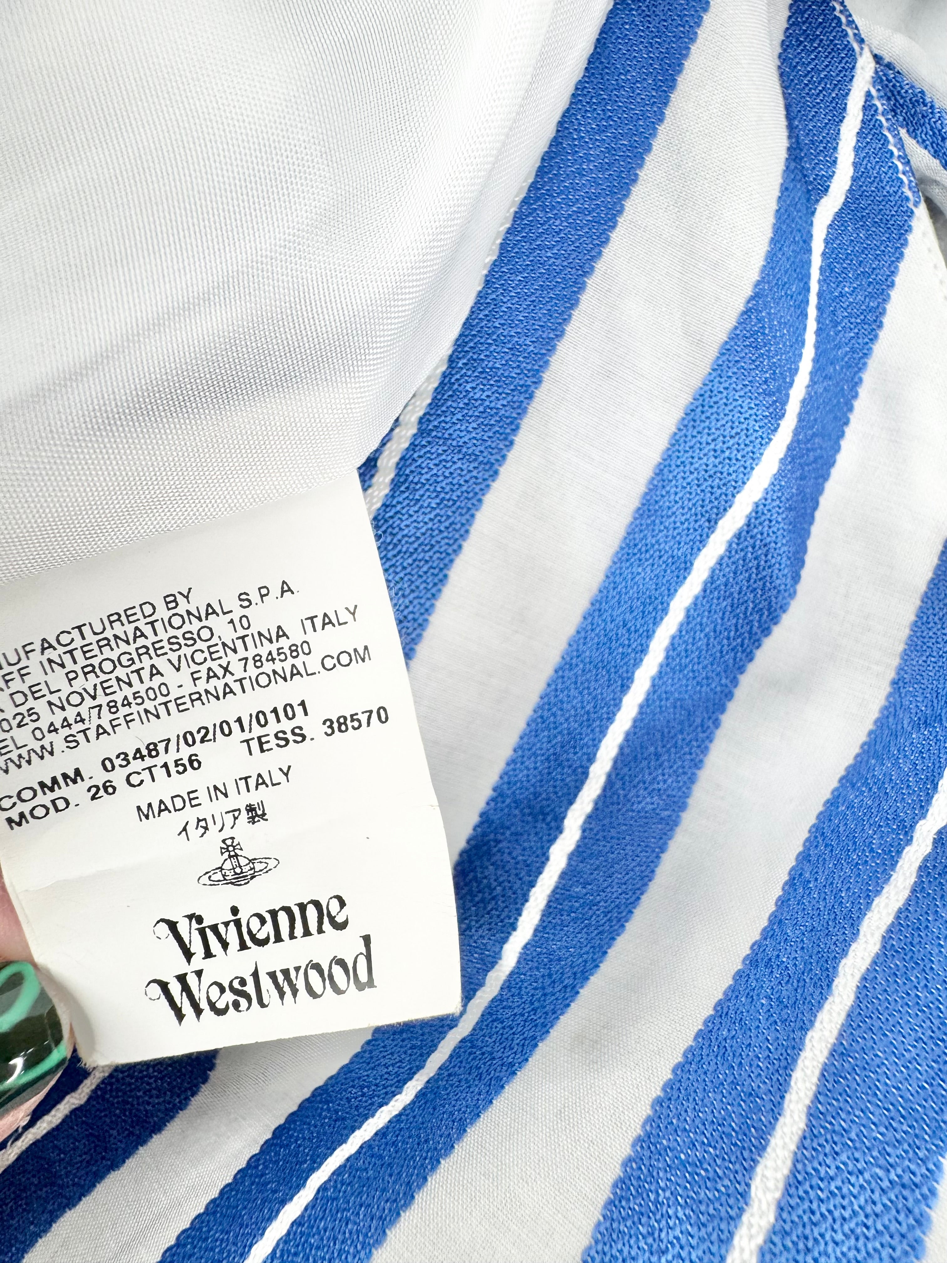 Vivienne Westwood Red Label Blue & White Striped Dress - AU10