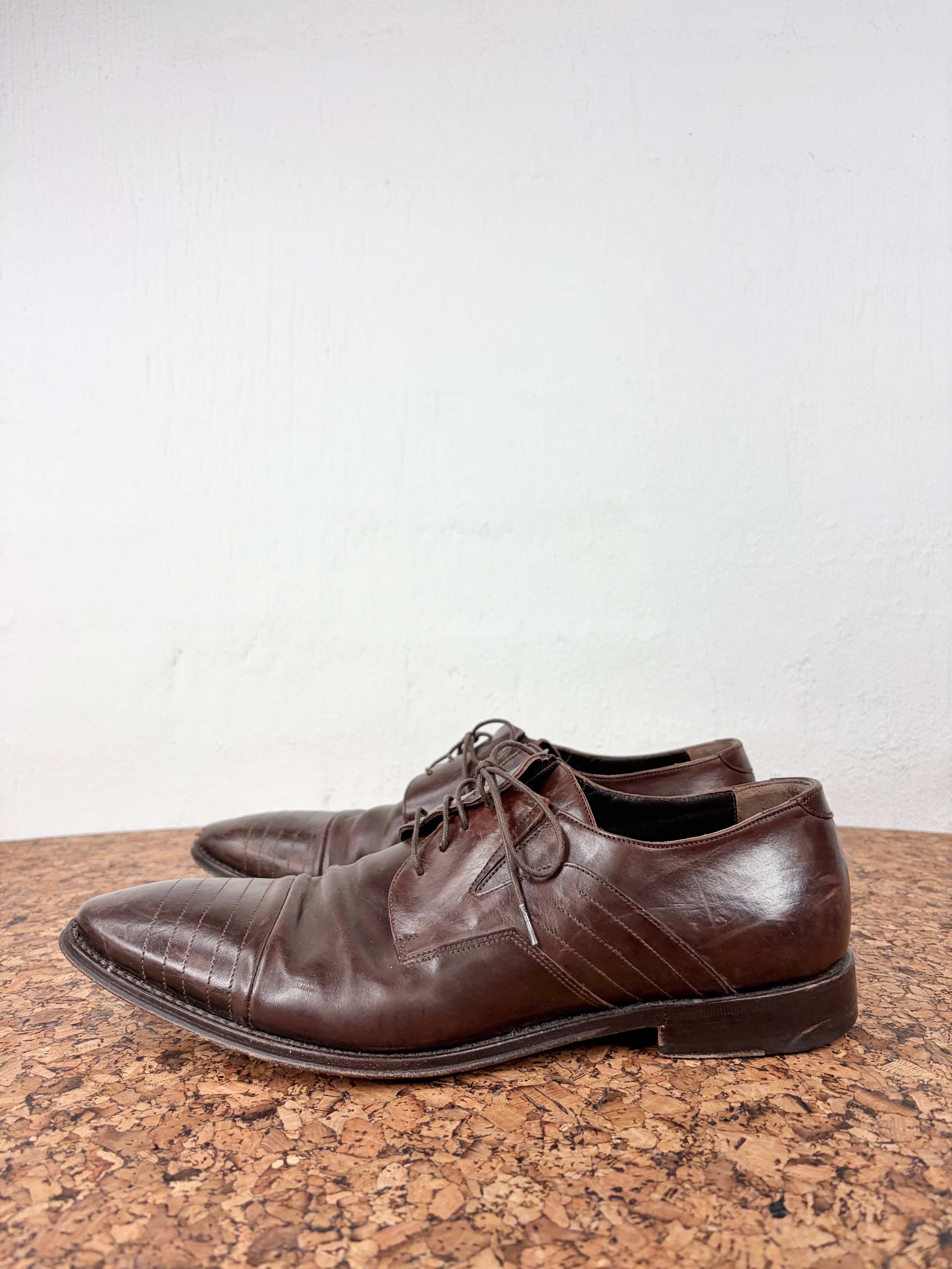 Dino Bigioni Brown Leather Lace Up - EU43