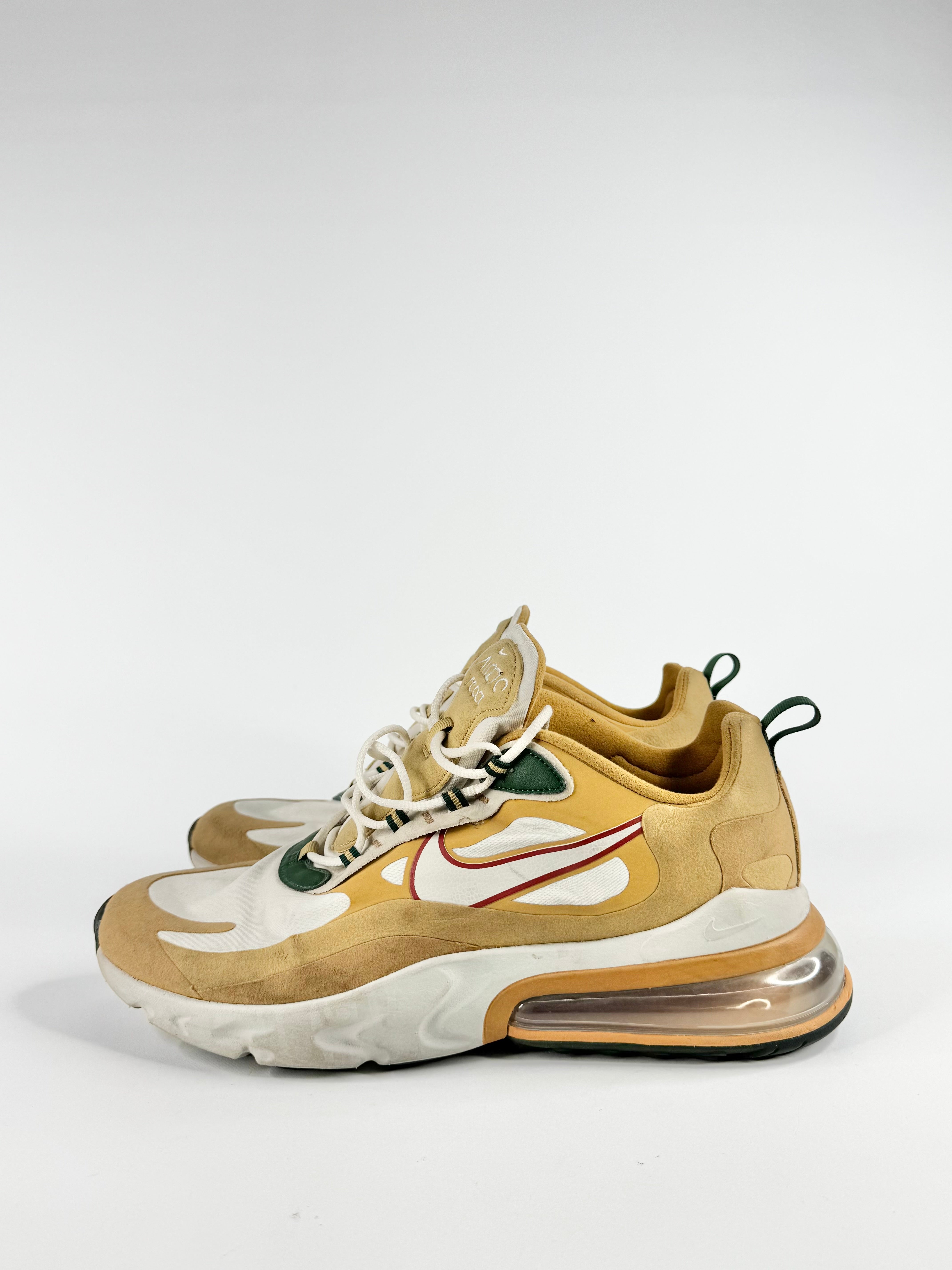 Nike Air Max 270 React Reggae Gold & Wheat Sneakers - EU46