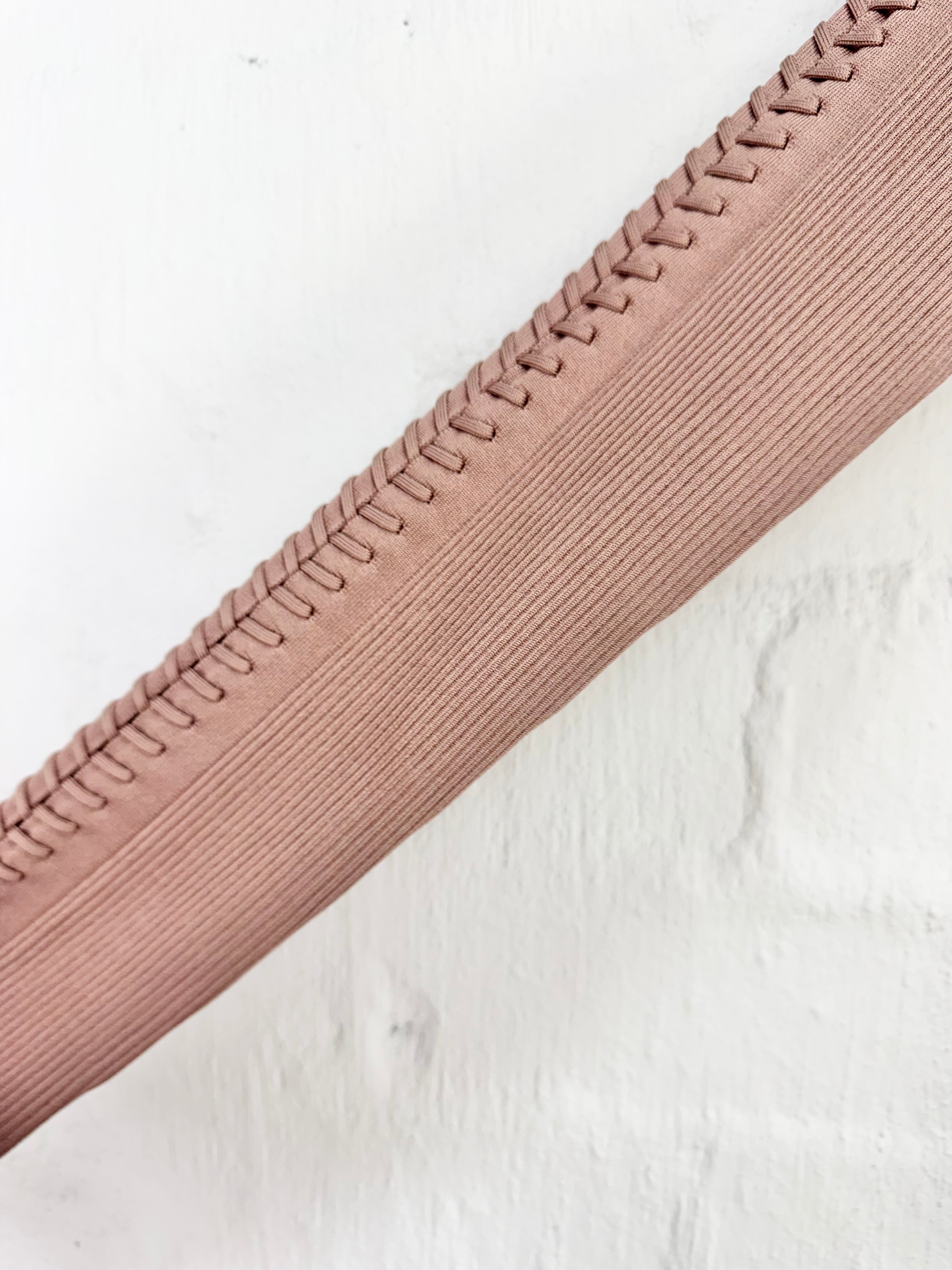 Dolce and Gabbana Pink Ribbed Lace Up Top - AU12