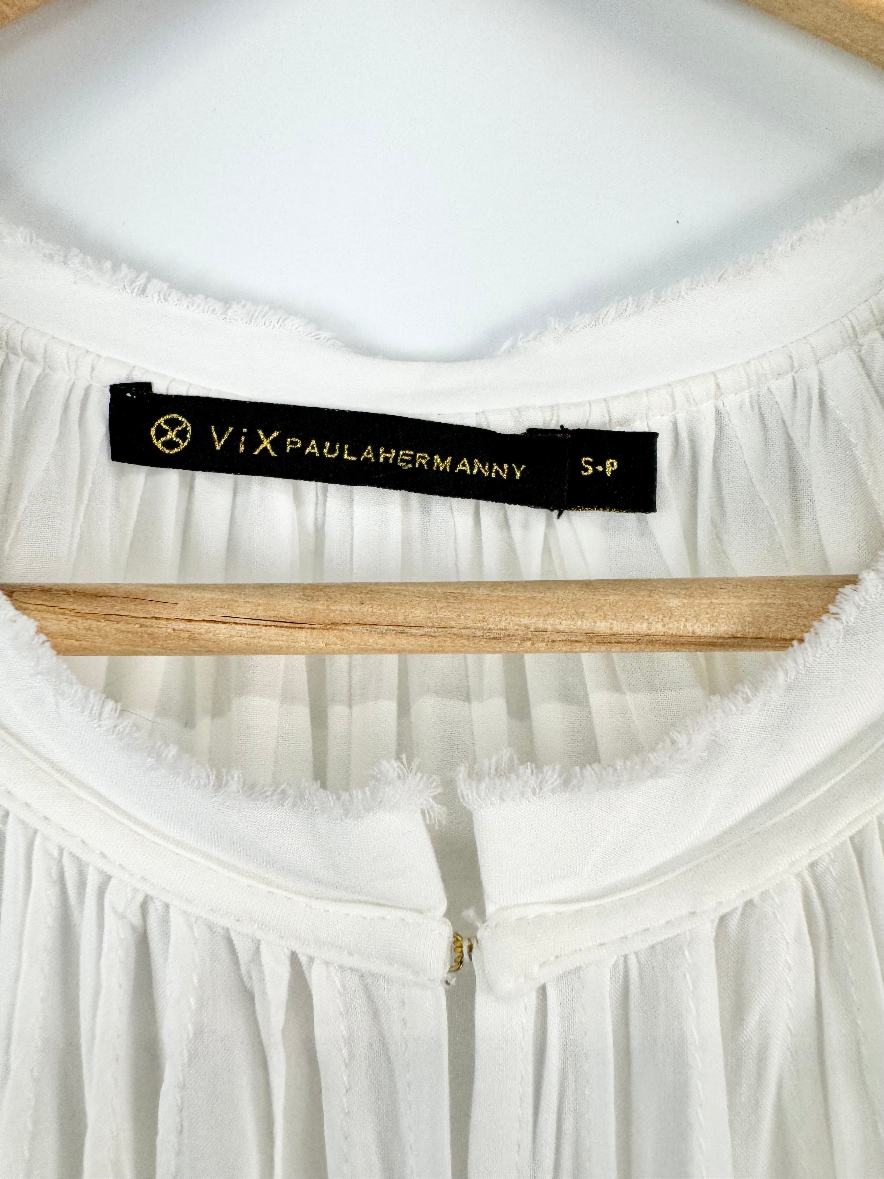 Vix Paula Hermanny White Resort Wear Shirt - AU10/12