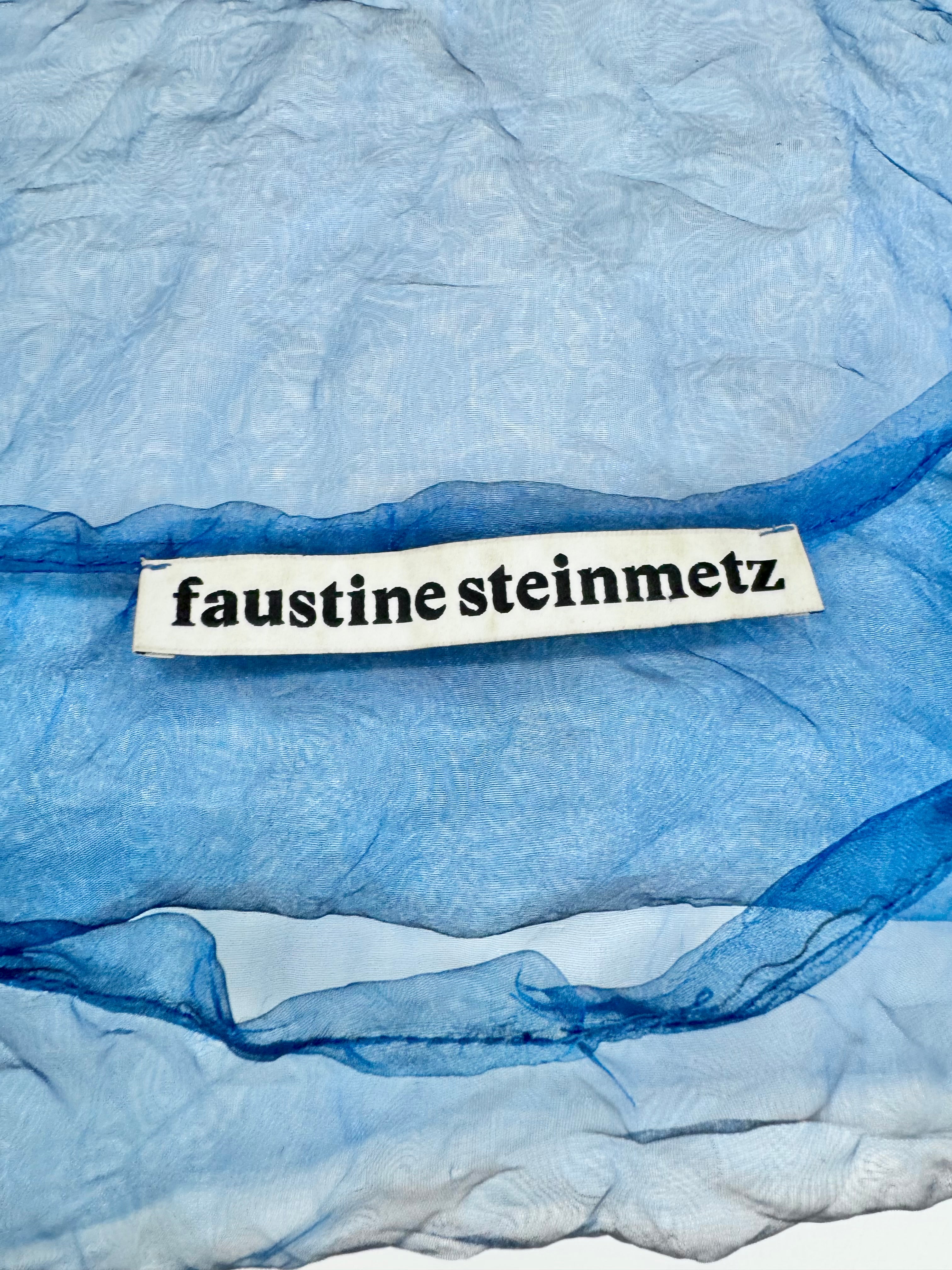 Faustine Steinmetz Cobalt Sheer Top - AU8/10